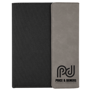 7"x9" Leatherette & Canvas Portfolio w / Notepad