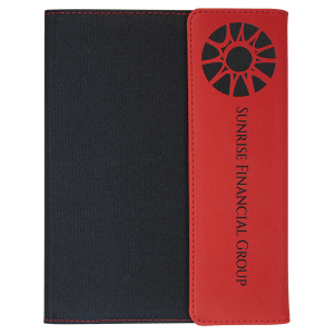 7"x9" Leatherette & Canvas Portfolio w / Notepad