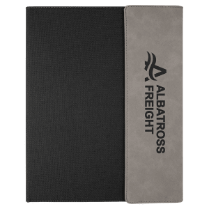 9.5"x12" Leatherette & Canvas Portfolio w / Notepad