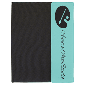 9.5"x12" Leatherette & Canvas Portfolio w / Notepad