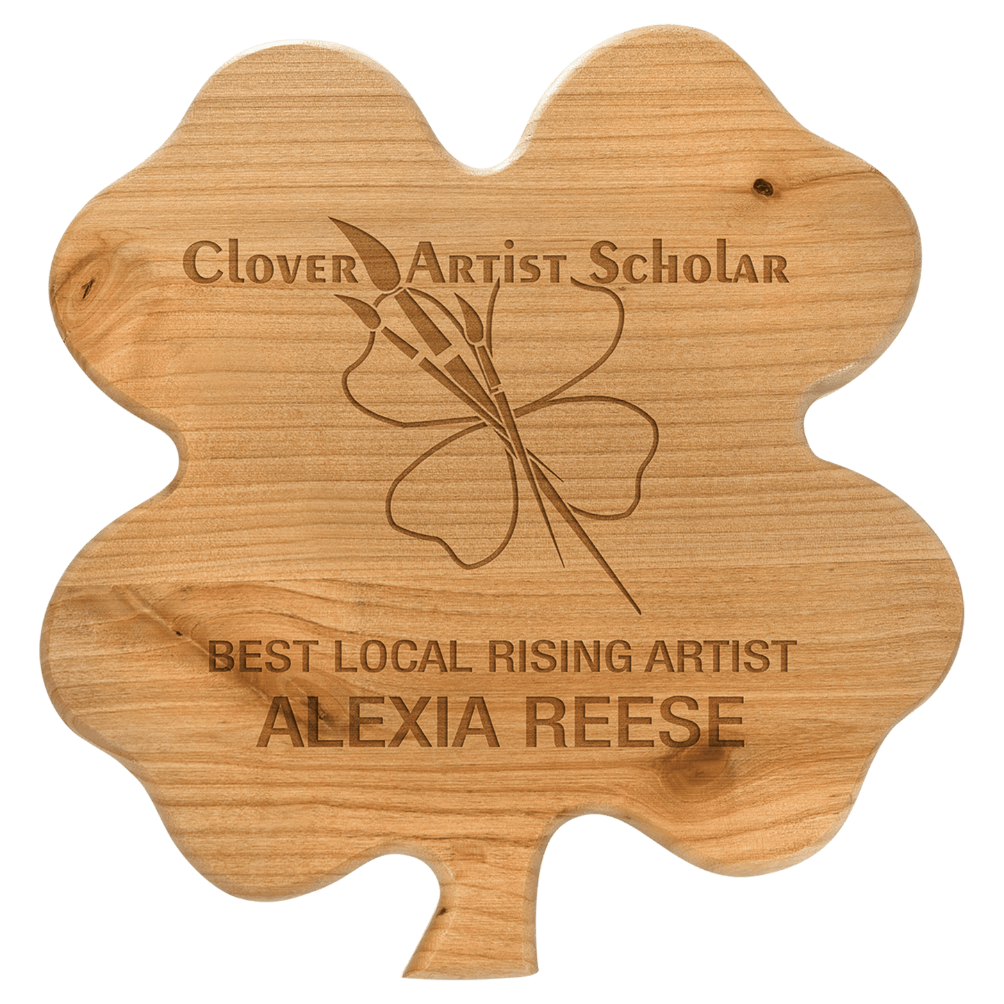 9 3/4" x 10 1/4" Alder Clover Plaque (Sold by Case of 6)