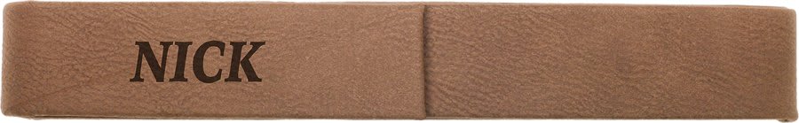 6 1/2" x 1" Dark Brown Laserable Leatherette Single Pen Case (Sold by Case of 50)