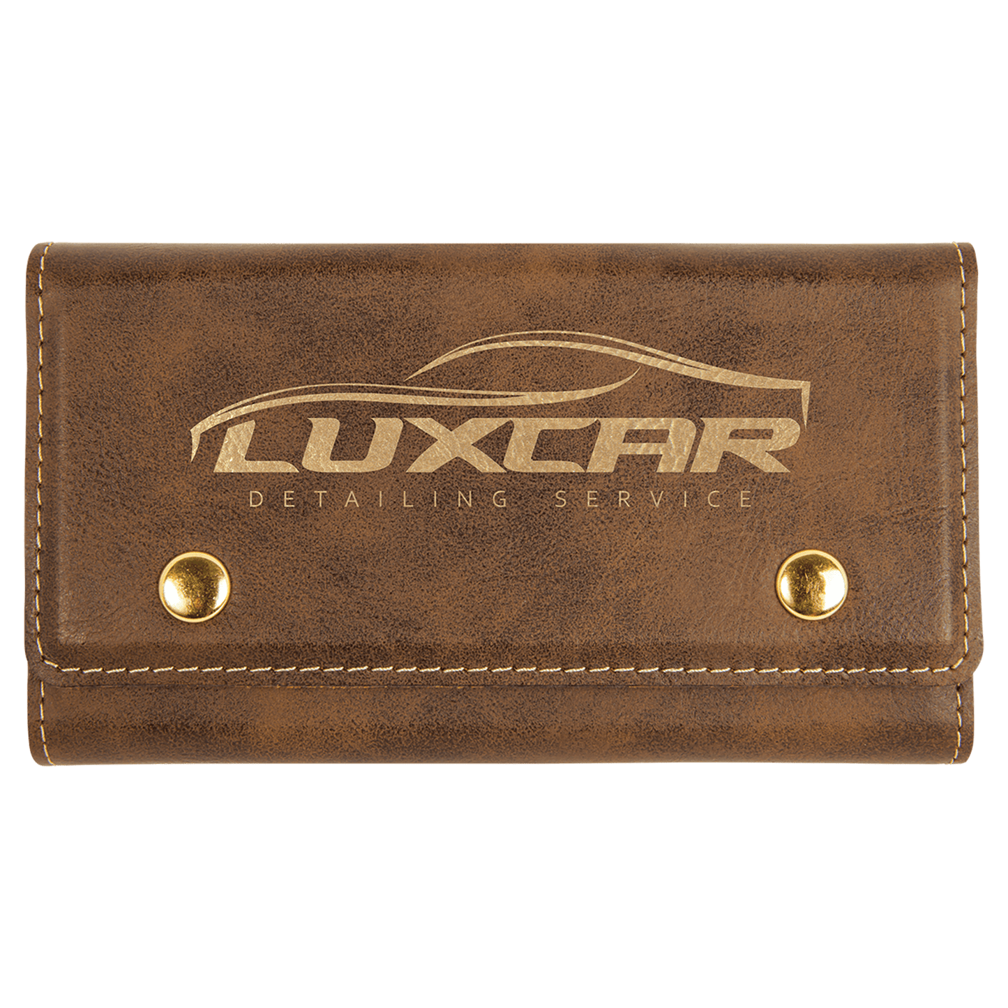 Rustic/Gold Laserable Leatherette Card & Dice Set (Sold by Case of 10)