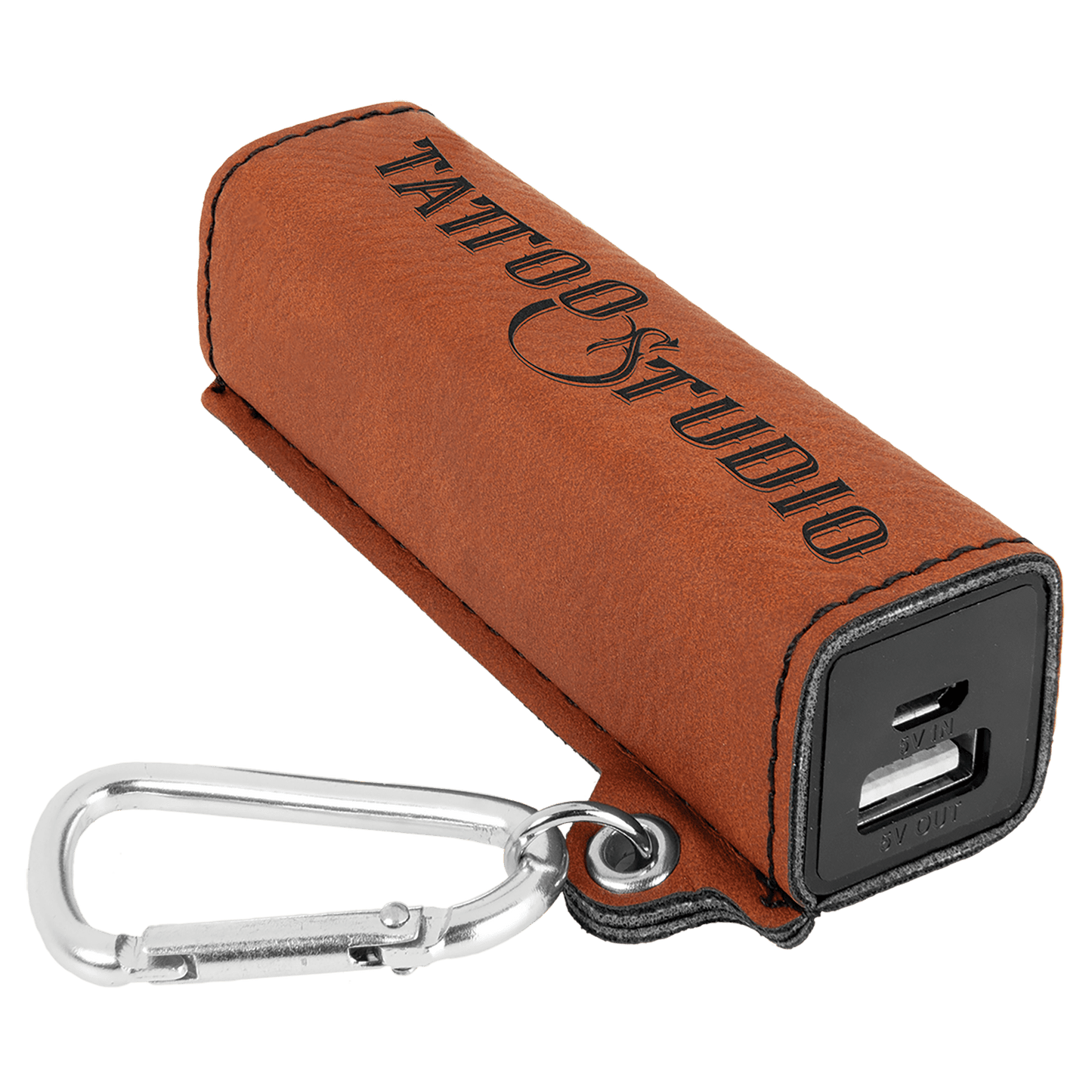 Rawhide Laserable Leatherette 2200 mAh Power Bank with USB Cord (Sold by Case of 6)