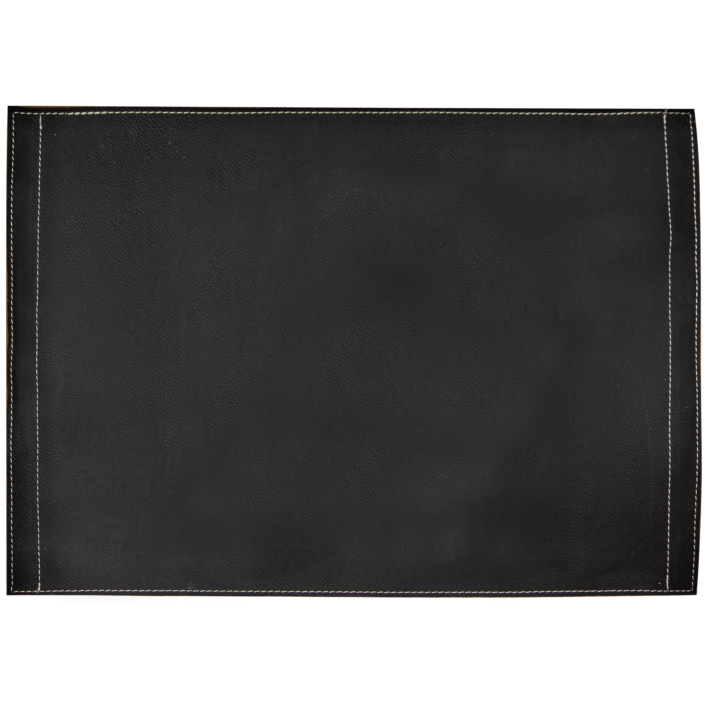 16" x 12" Black/Gold Laserable Leatherette Insert for Serving Tray (Sold by Case of 1)