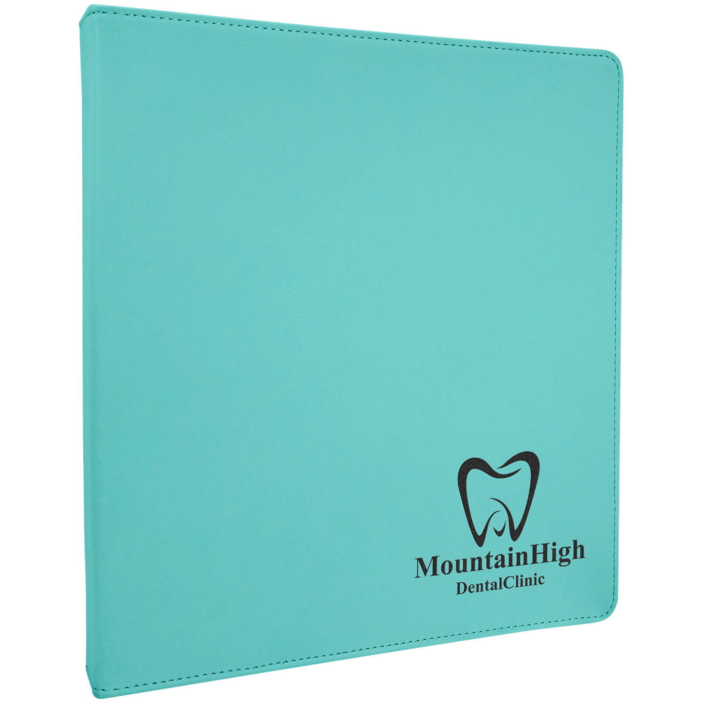 10 1/2" x 11 1/2" Teal Laserable Leatherette 3 Ring Binder with 1" Slant D Rings (Sold by Case of 4)