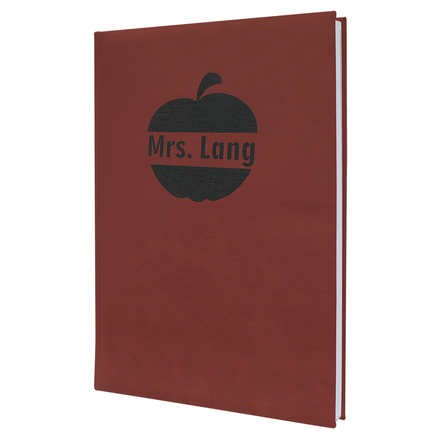 7" x 9 3/4" Rose Laserable Leatherette Journal with Lined Notepad (Sold by Case of 4)