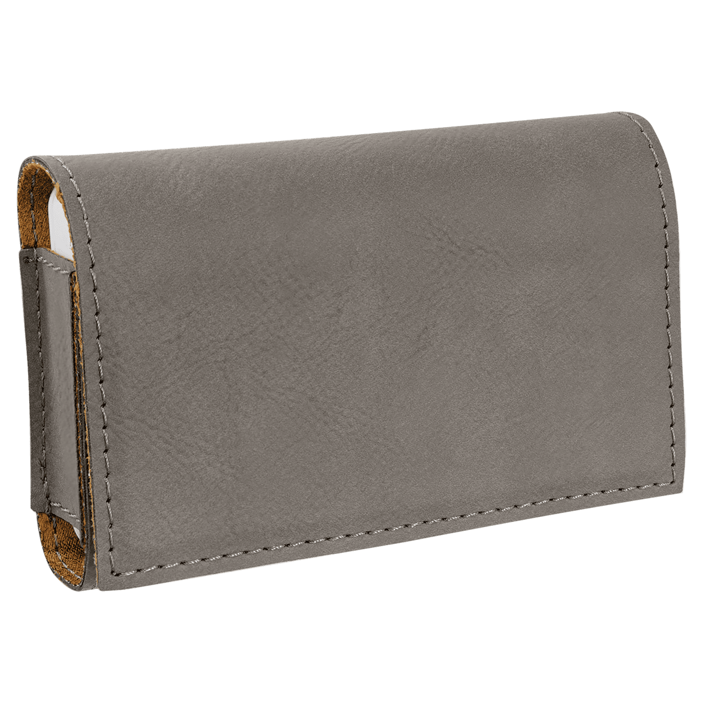4 3/4" x 3 1/8" Gray Laserable Leatherette Pill Box (Sold by Case of 10)