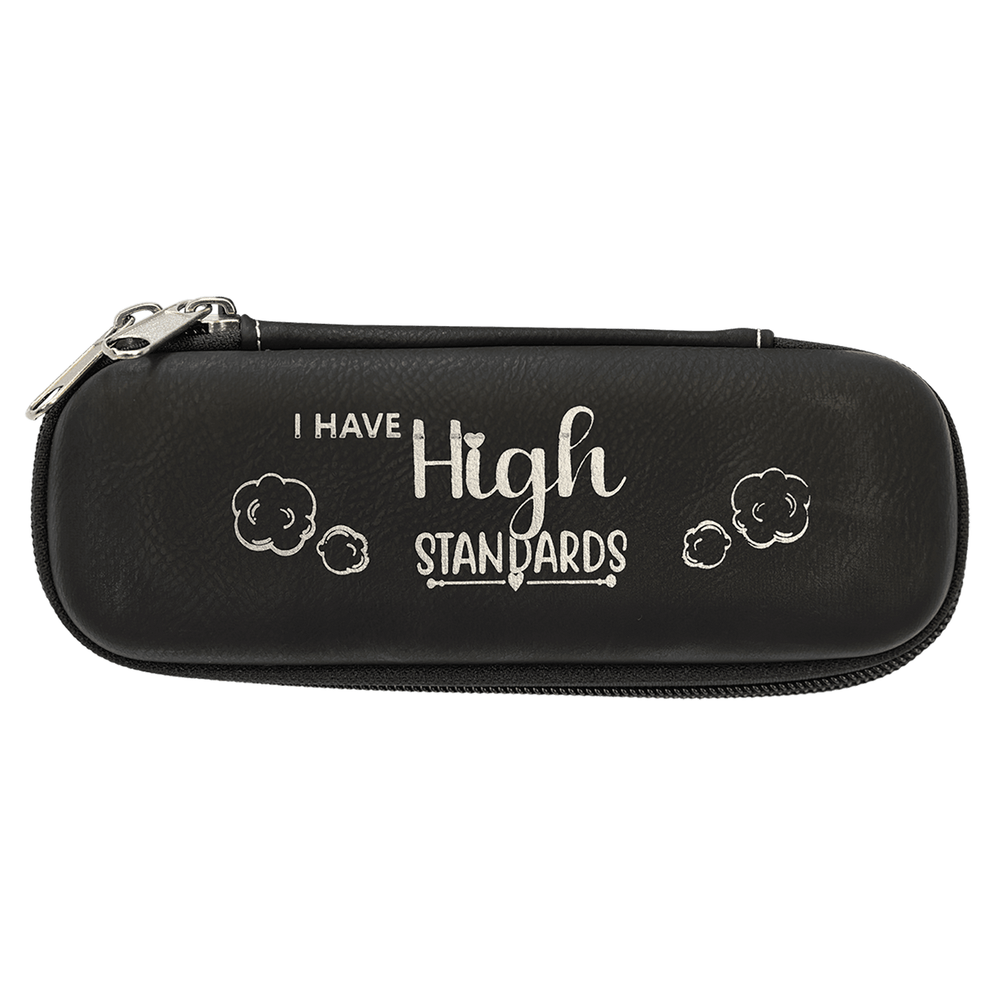 7" x 2 1/2" x 1 3/4" Black/Silver Smoke Case (Sold by Case of 6)