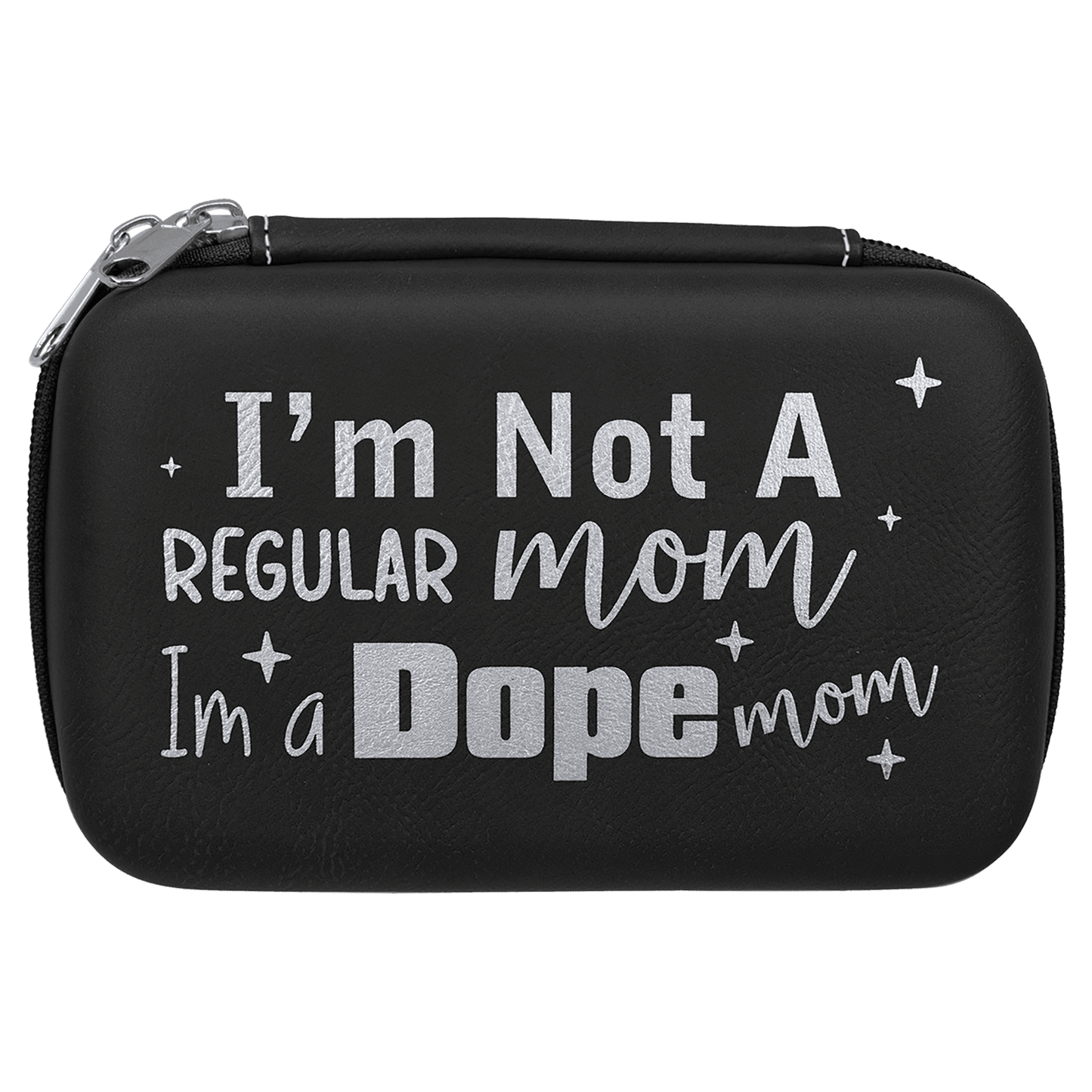 7" x 4" x 2 1/2" Black/Silver Smoke Case (Sold by Case of 6)