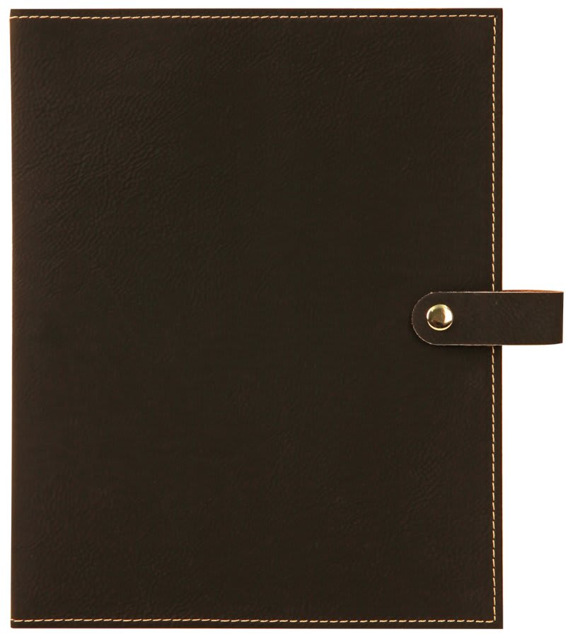 6 1/2" x 8 3/4" Black/Gold Leatherette Book/Bible Cover with Snap Closure (Sold by Case of 10)