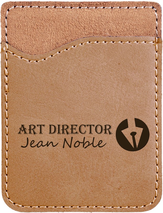 Light Brown Laserable Leatherette Phone Wallet (Sold by Case of 25)