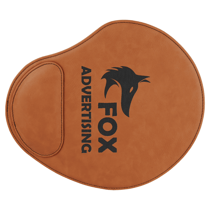 9" x 10 1/4" Rawhide Laserable Leatherette Mouse Pad (Sold by Case of 6)