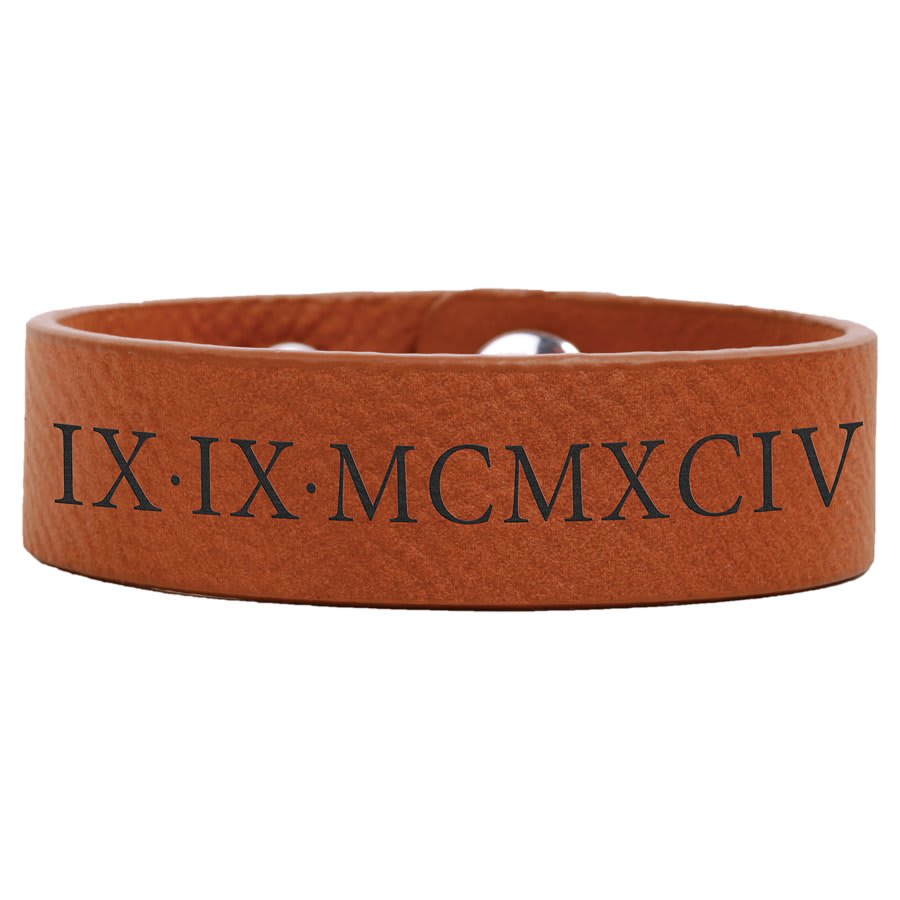 8 1/2" x 3/4" Rawhide Laserable Leatherette Youth Cuff Bracelet (Sold by Case of 10)