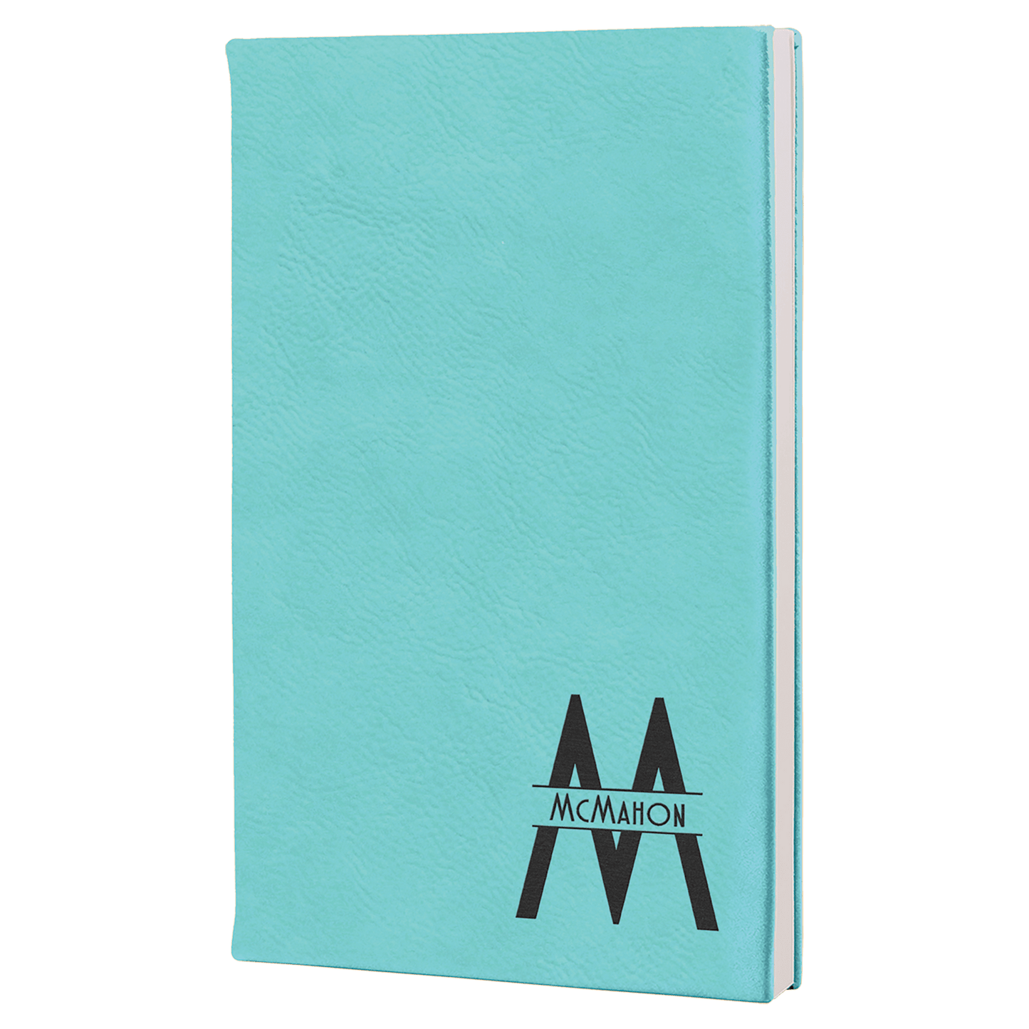 5 1/4" x 8 1/4" Teal Laserable Leatherette Journal with Lined Notepad (Sold by Case of 4)
