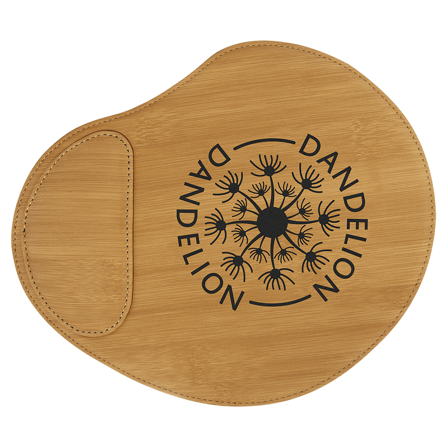 9" x 10 1/4" Bamboo Laserable Leatherette Mouse Pad (Sold by Case of 6)