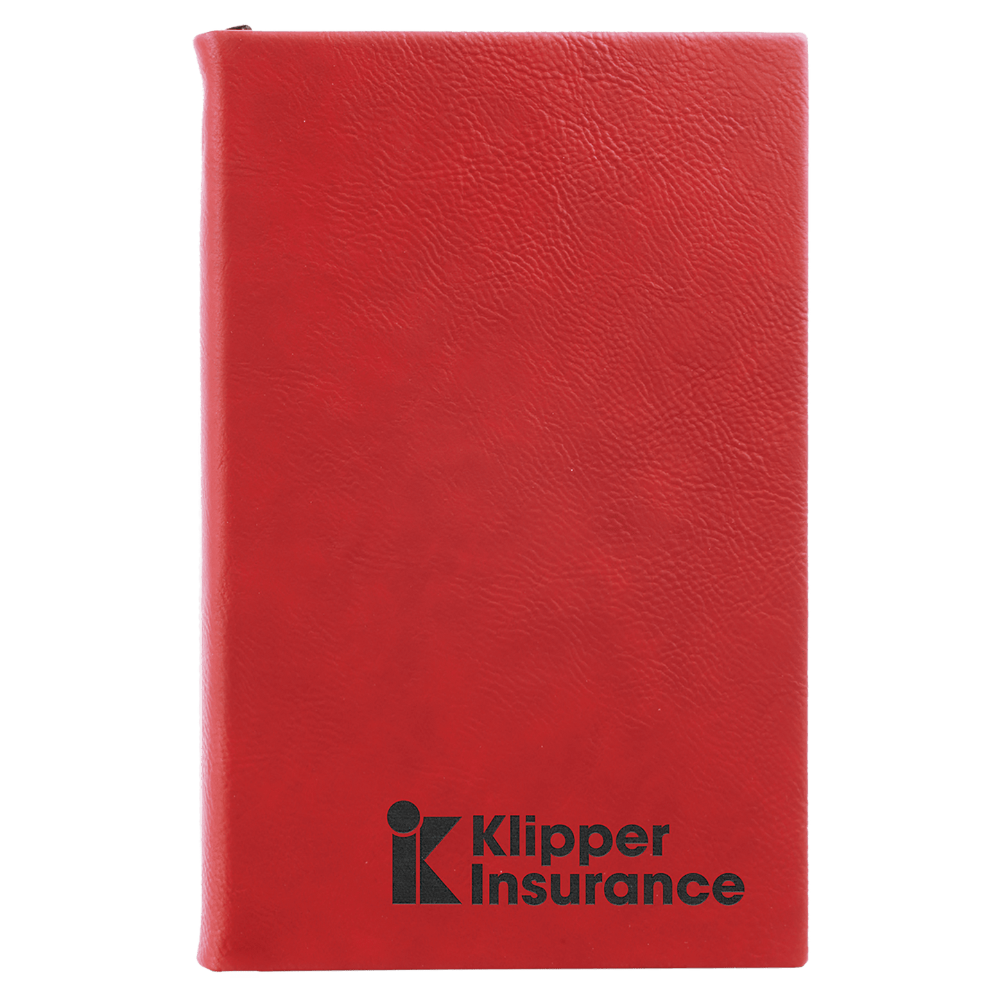 5 1/4" x 8 1/4" Red Laserable Leatherette Journal with Lined Notepad (Sold by Case of 4)