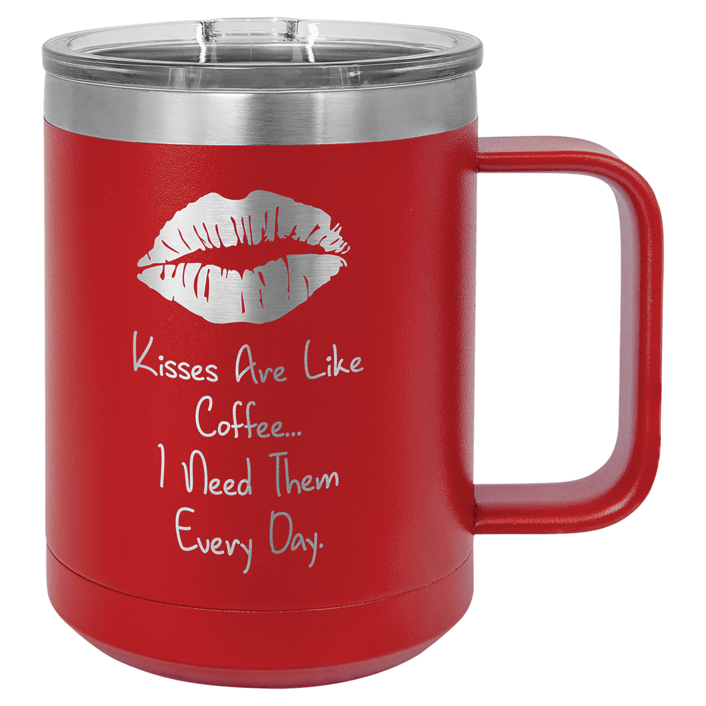 Polar Camel 15 oz. Red Vacuum Insulated Mug with Slider Lid (Sold by Case of 12)