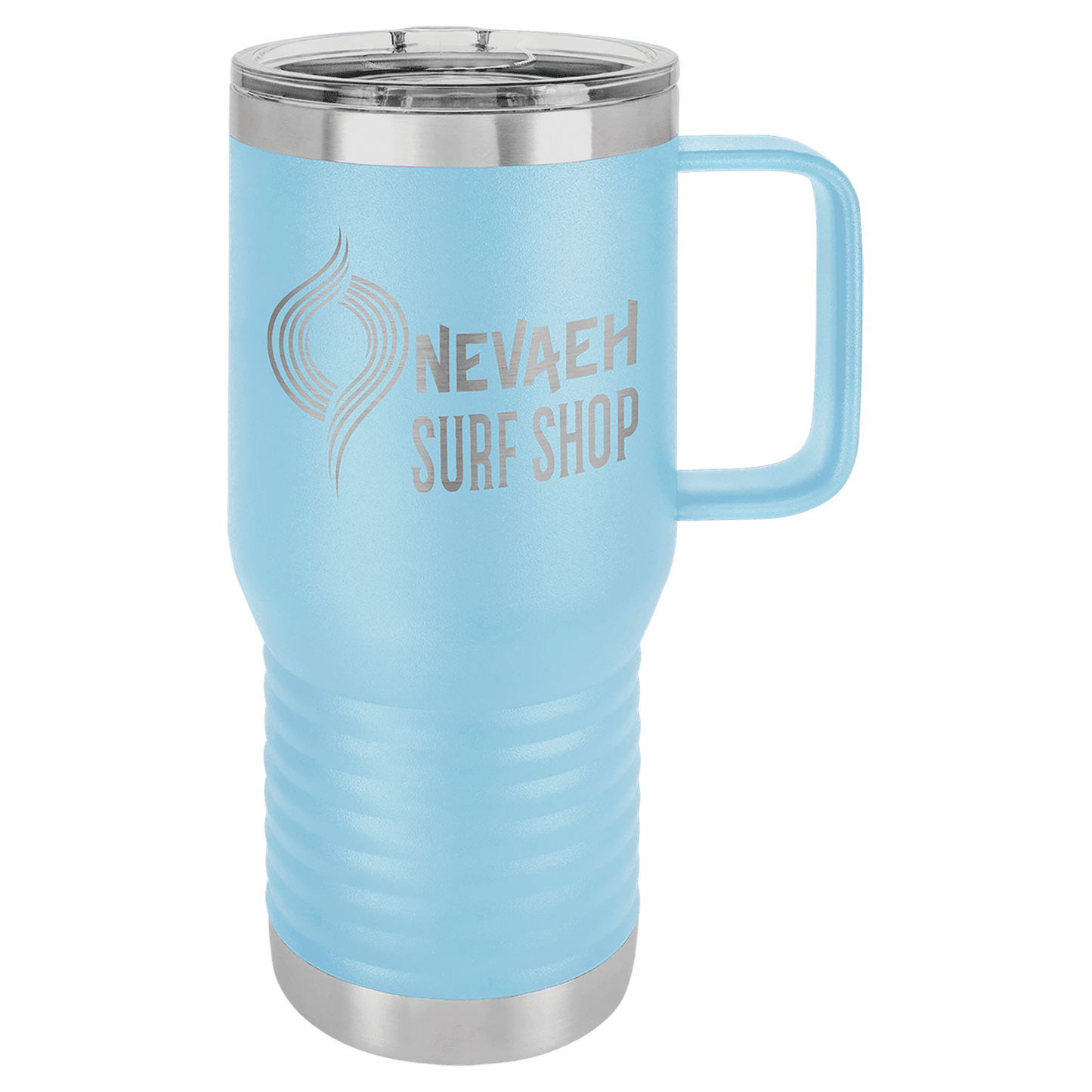Polar Camel 20 oz. Light Blue Vacuum Insulated Travel Mug with Slider Lid (Sold by Case of 24)