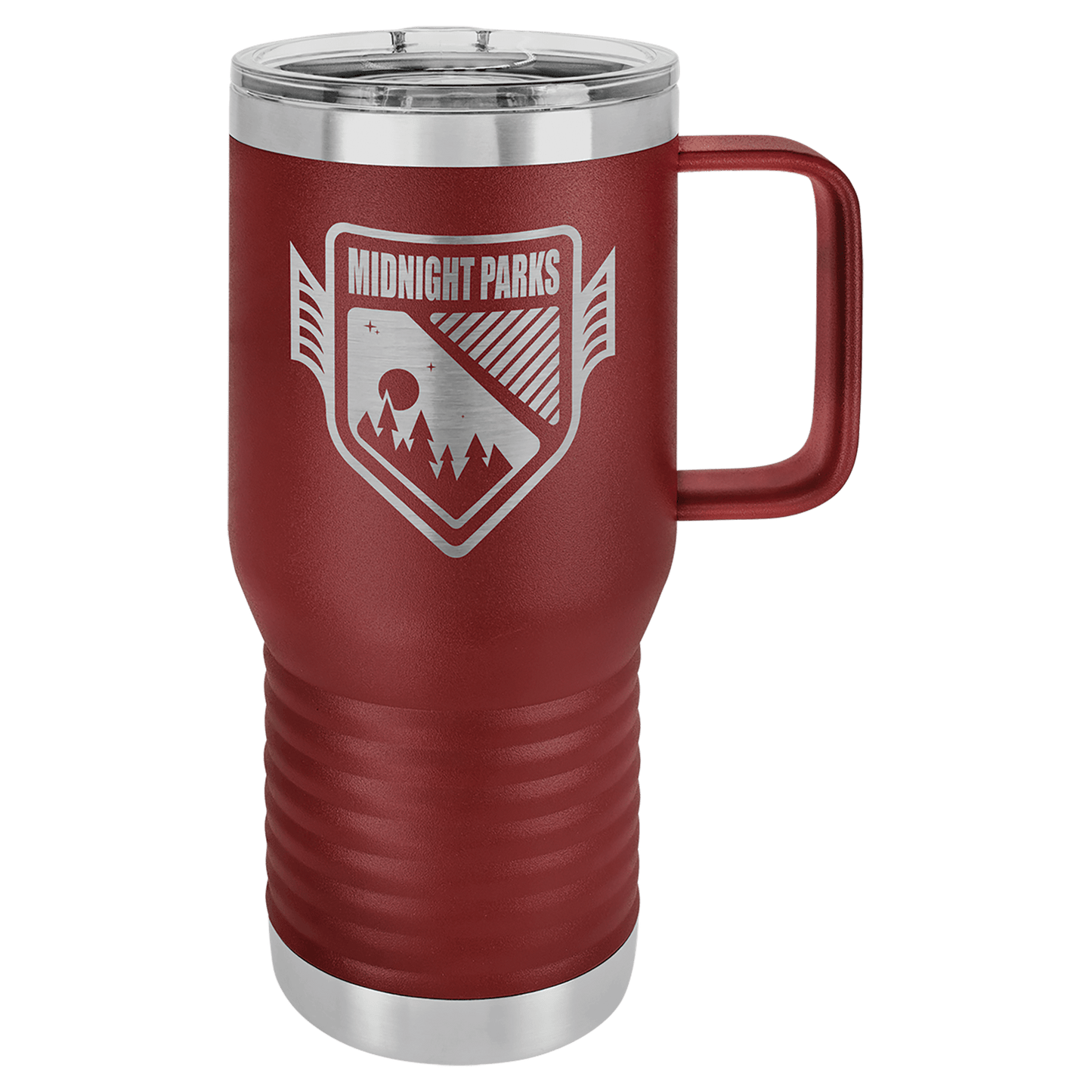 Polar Camel 20 oz. Maroon Vacuum Insulated Travel Mug with Slider Lid (Sold by Case of 24)