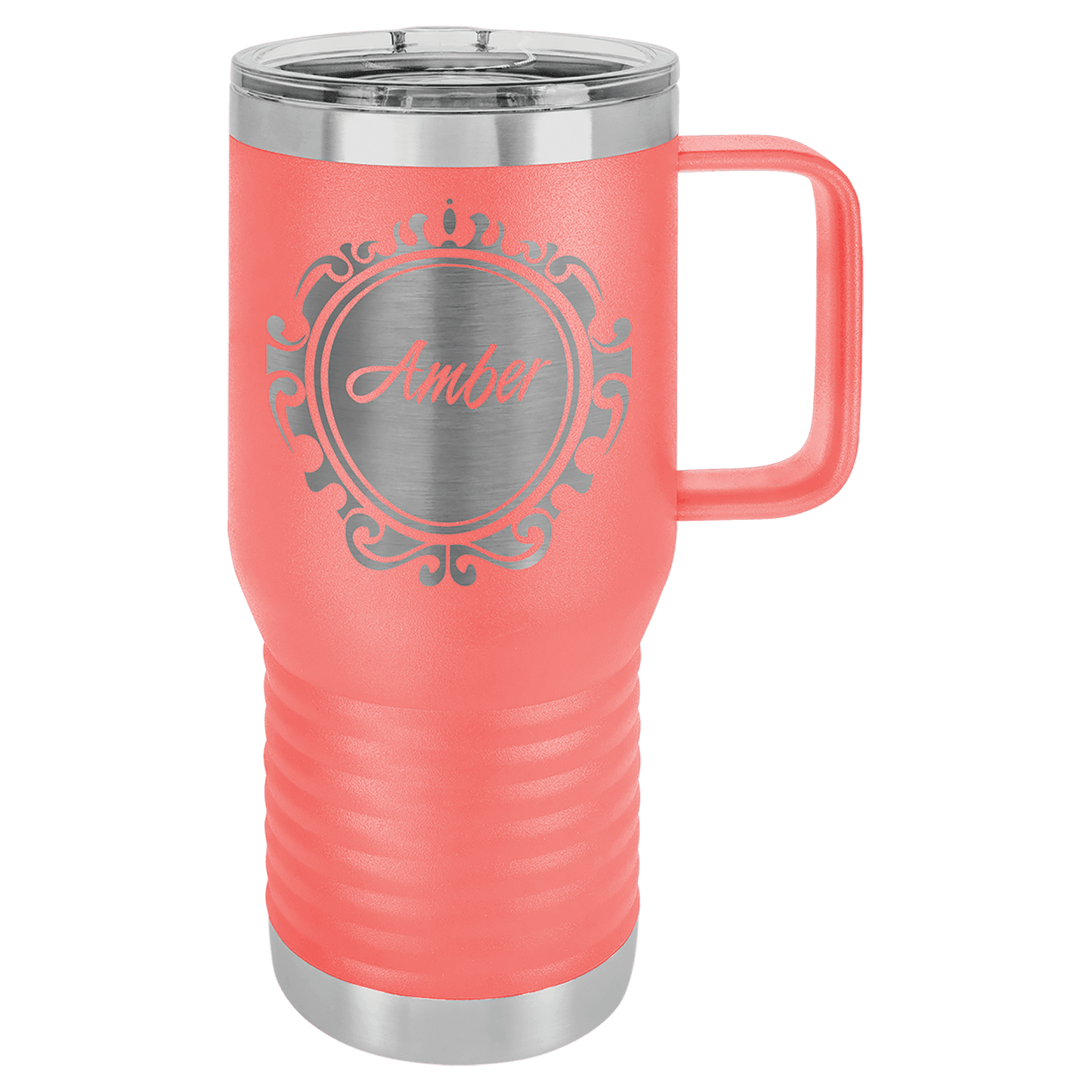 Polar Camel 20 oz. Coral Vacuum Insulated Travel Mug with Slider Lid (Sold by Case of 24)