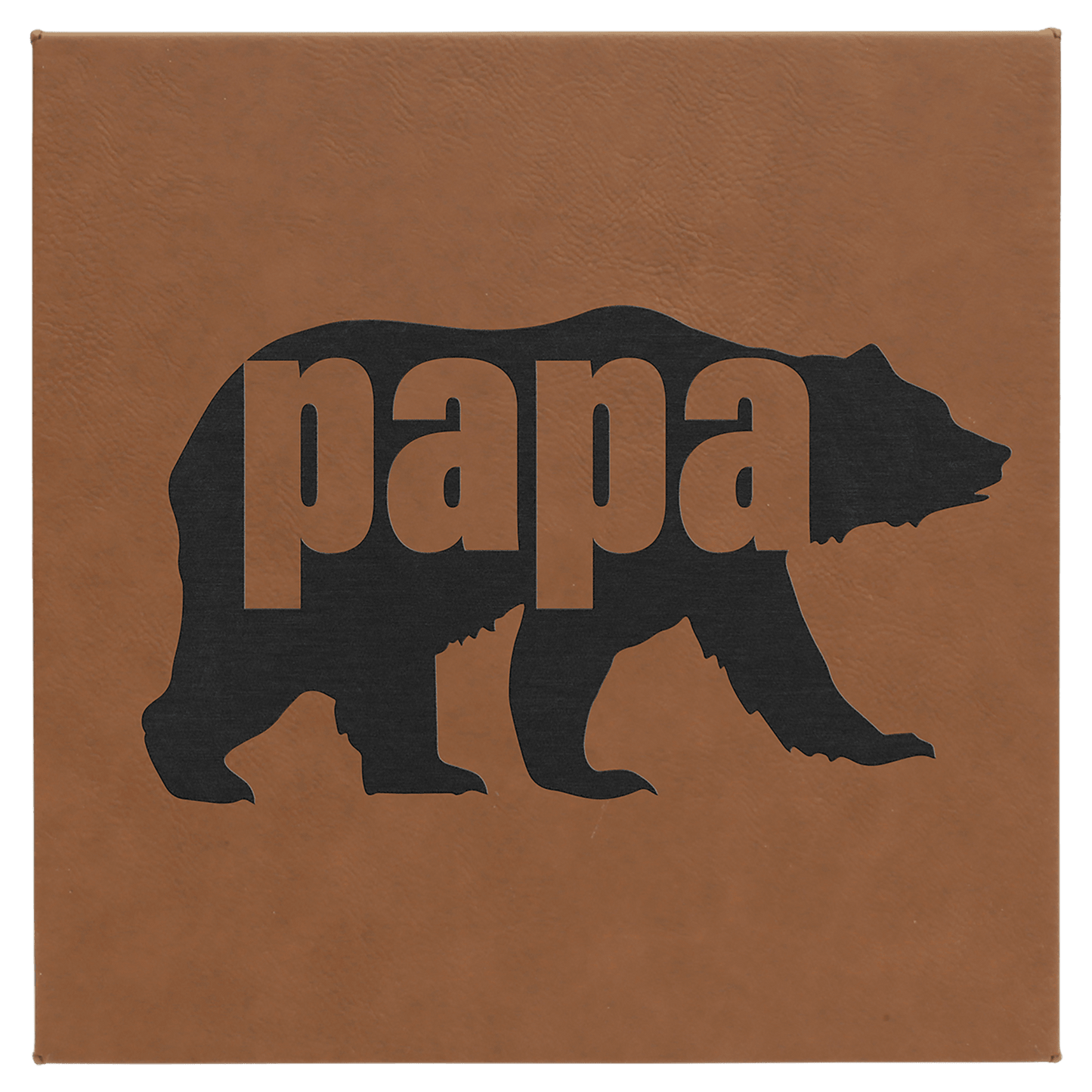 10" x 10" Dark Brown Laserable Leatherette Wall Decor with Sawtooth Hanger (Sold by Case of 6)