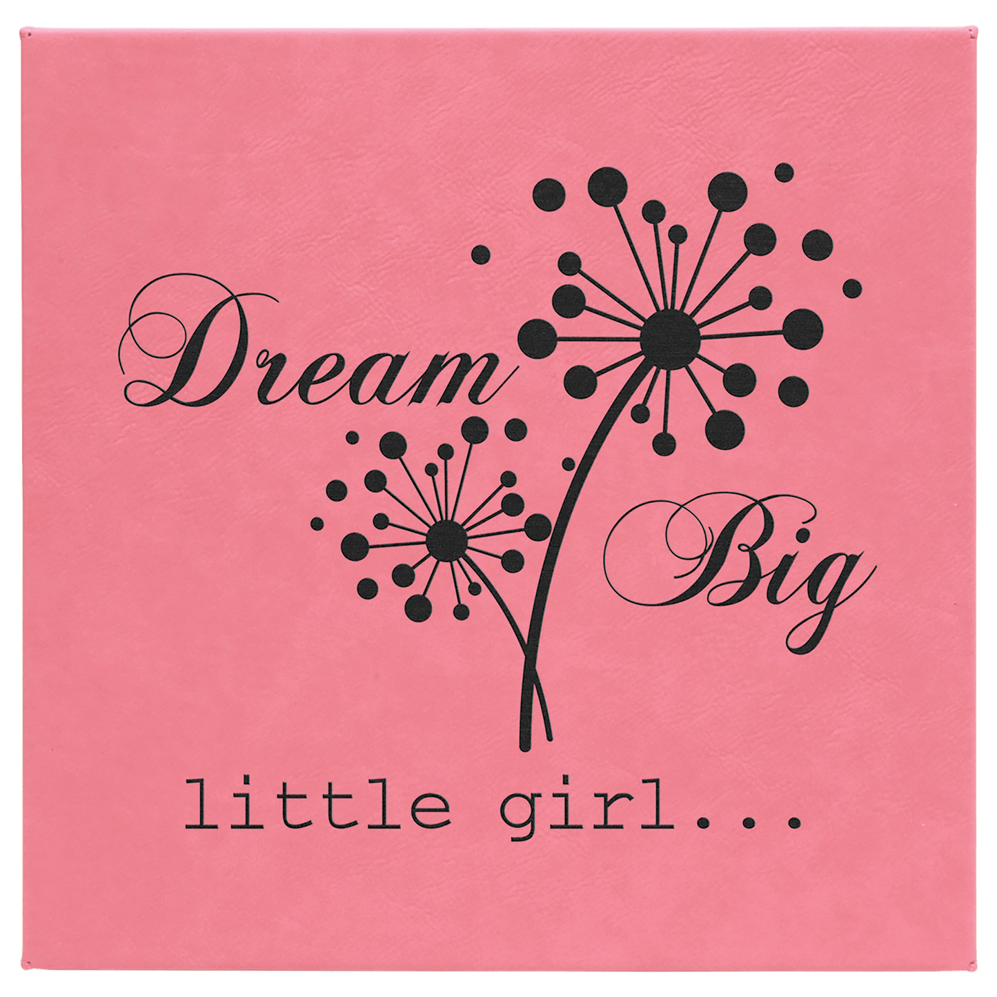 10" x 10" Pink Laserable Leatherette Wall Decor with Sawtooth Hanger (Sold by Case of 6)