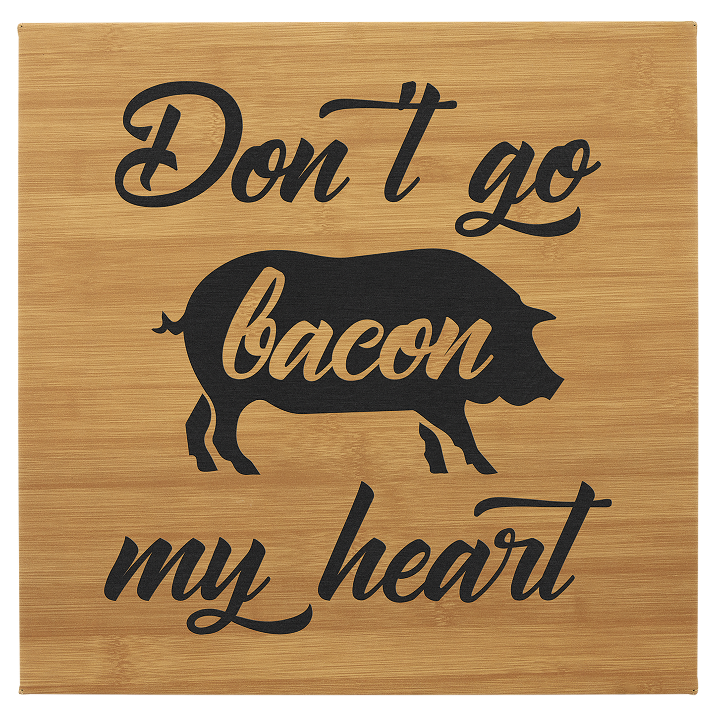 14" x 14" Bamboo Laserable Leatherette Wall Decor with Sawtooth Hanger (Sold by Case of 6)