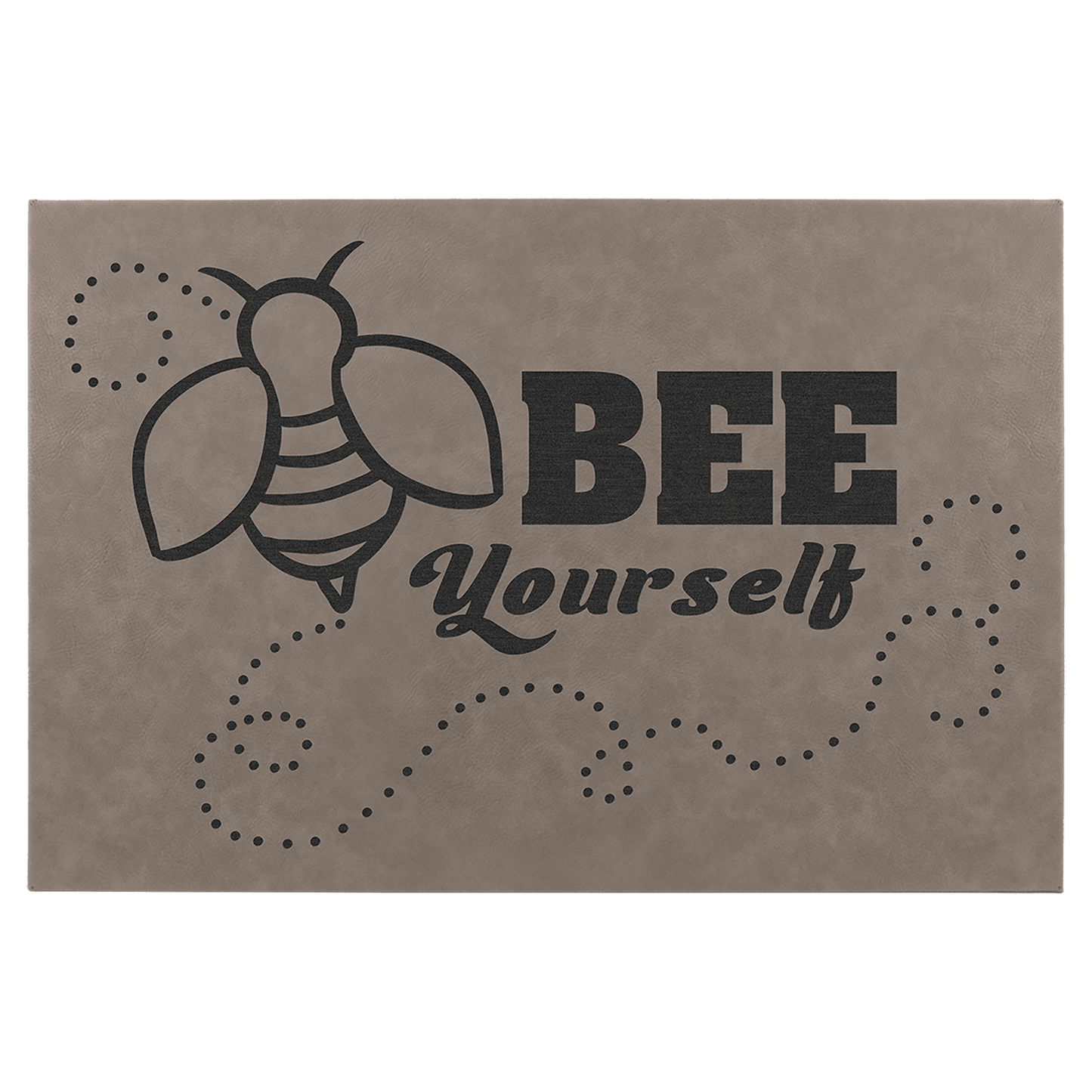 12" x 18" Gray Laserable Leatherette Wall Decor with Sawtooth Hanger (Sold by Case of 6)
