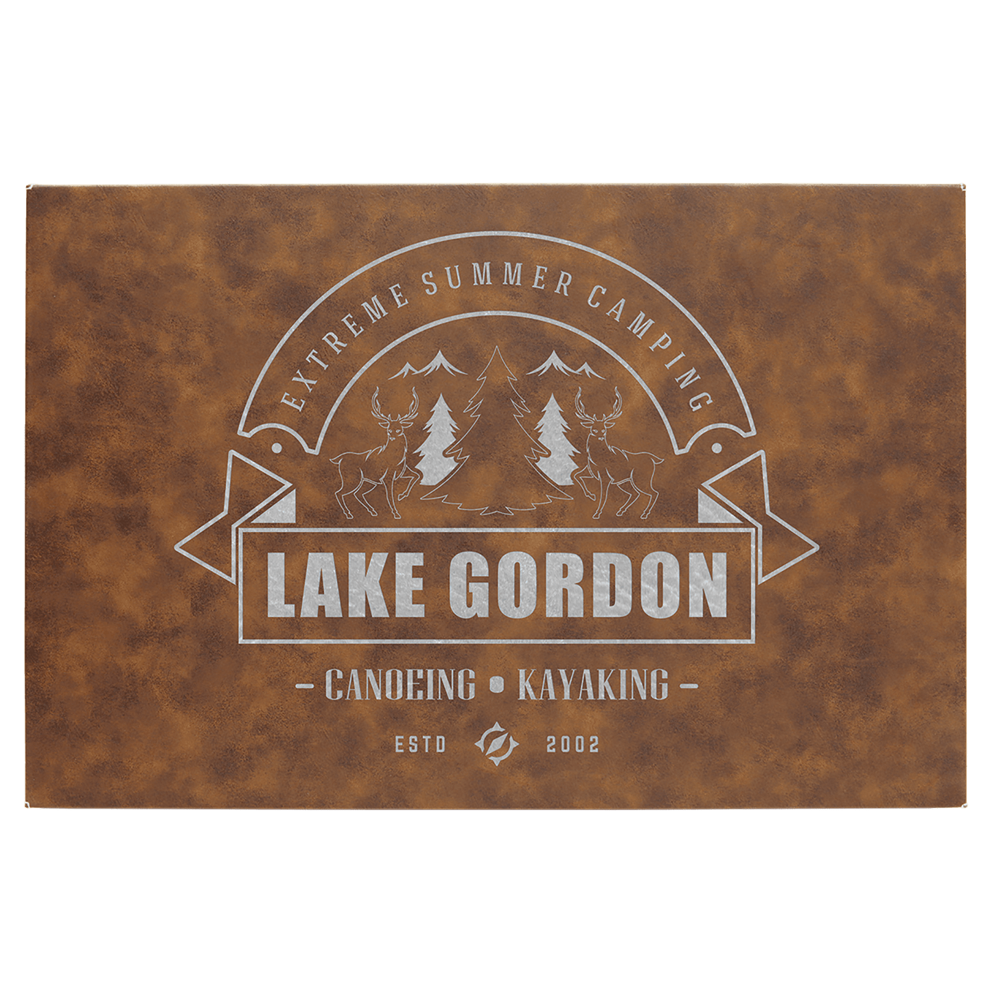 12" x 18" Rustic/Silver Laserable Leatherette Wall Decor with Sawtooth Hanger (Sold by Case of 6)