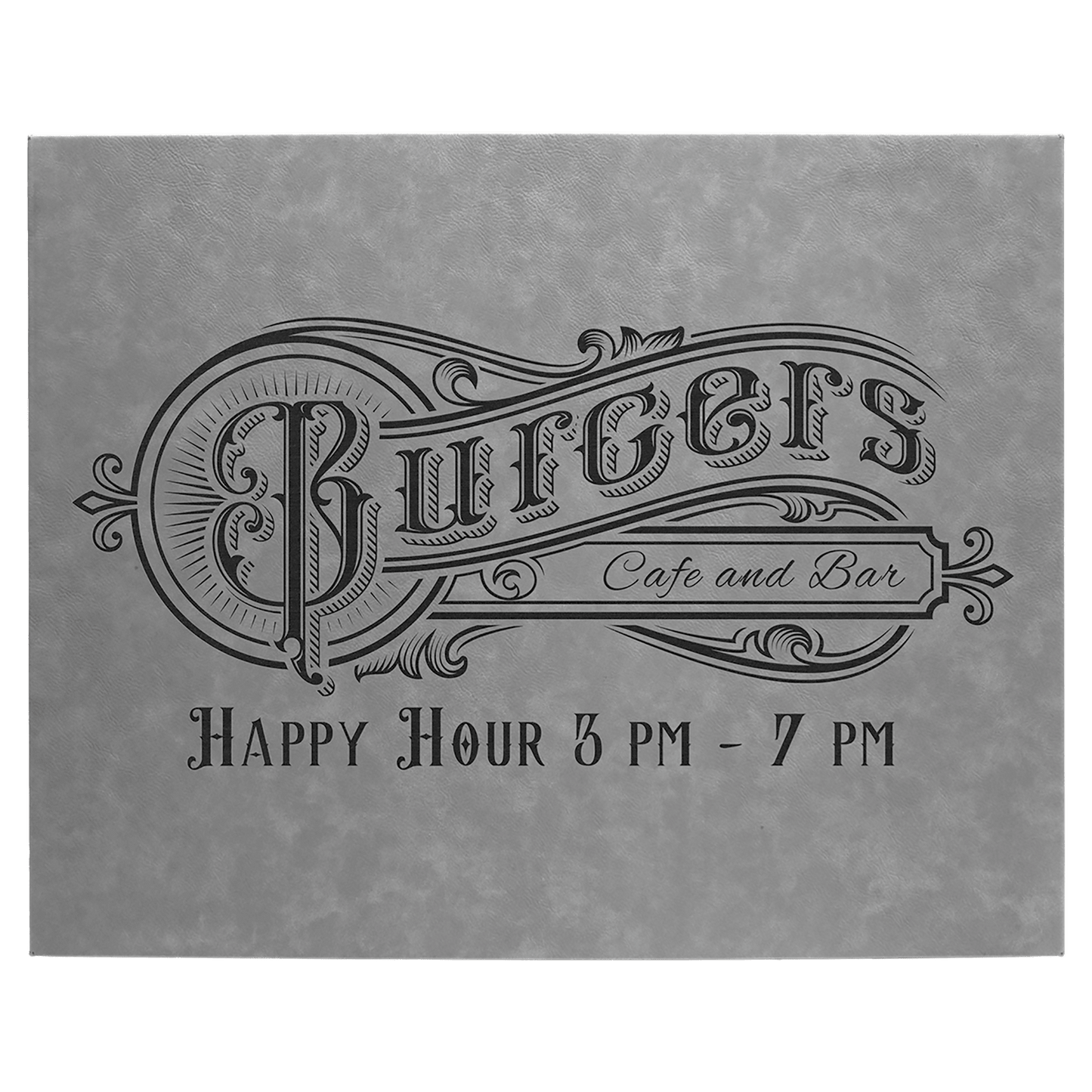 16" x 20" Gray Laserable Leatherette Wall Decor with Sawtooth Hanger (Sold by Case of 6)