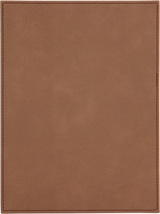 6" x 8" Dark Brown Leatherette Plaque Plate (Sold by Case of 6)