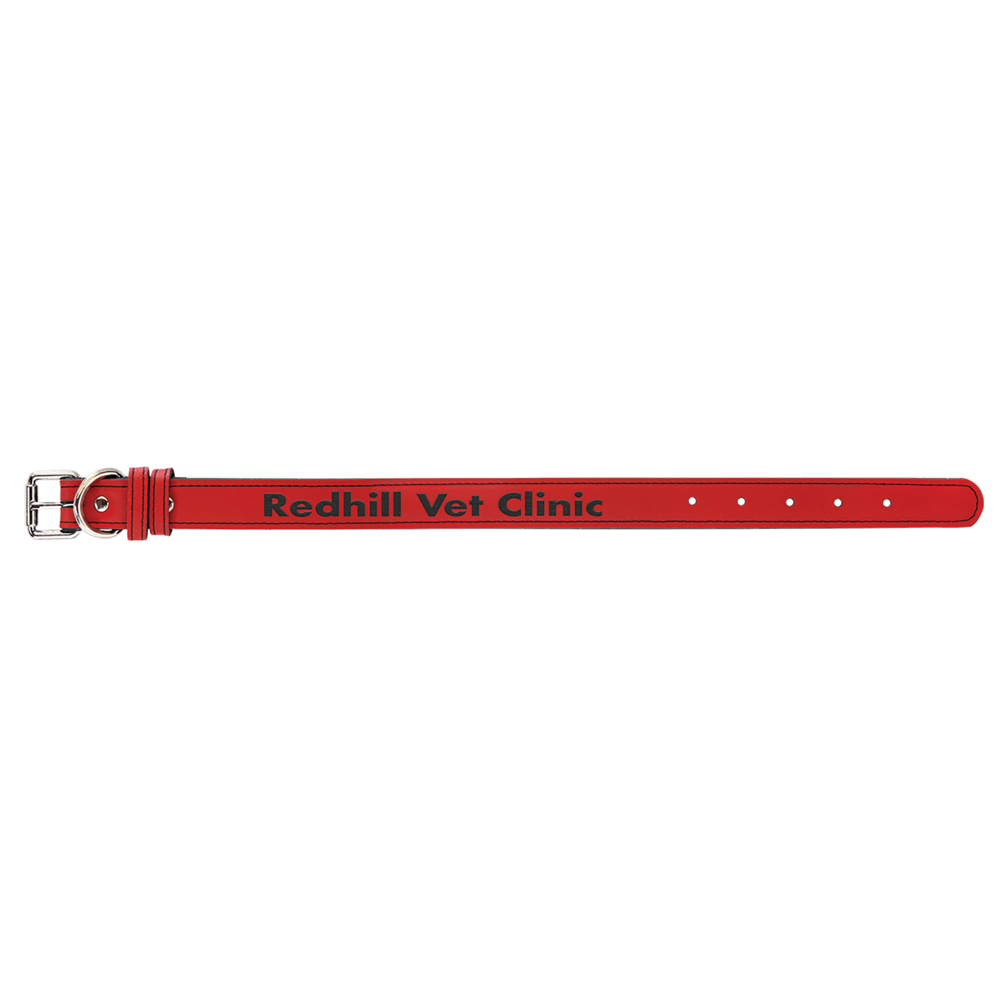 Medium 19" x 1" Red Laserable Leatherette Dog Collar (Sold by Case of 10)