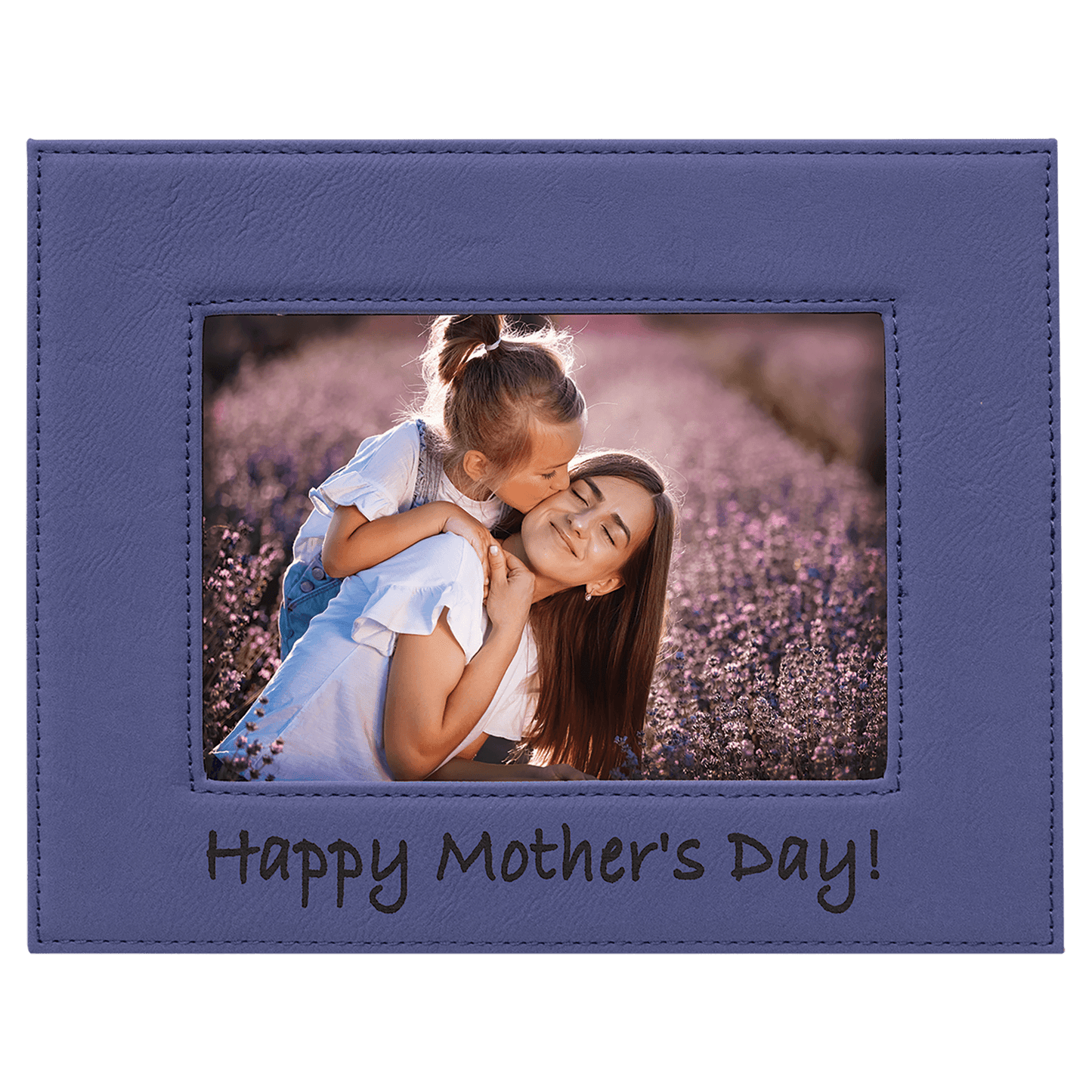 5" x 7" Purple Laserable Leatherette Photo Frame (Sold by Case of 12)