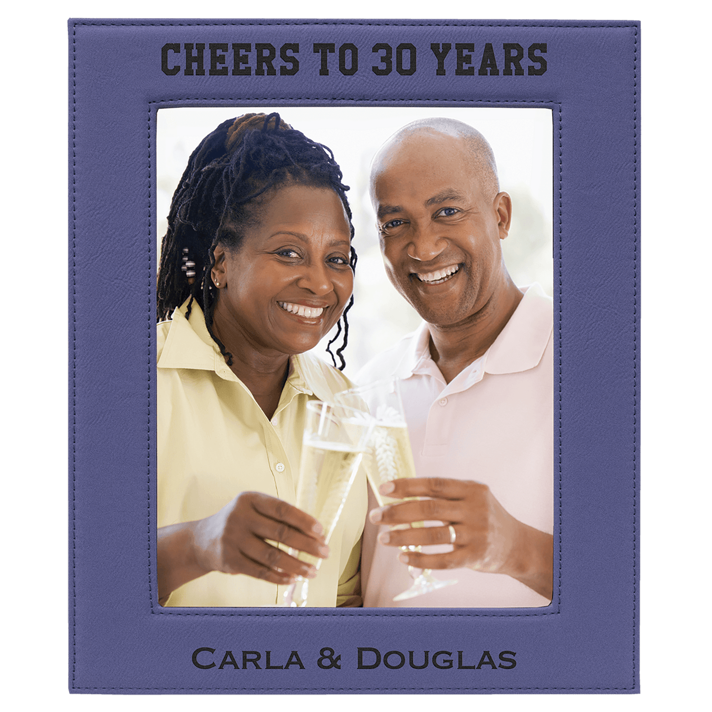 8" x 10" Purple Laserable Leatherette Photo Frame (Sold by Case of 6)