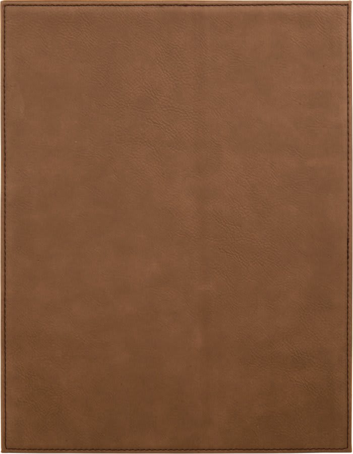 10 1/2" x 13" Dark Brown Laserable Leatherette Plaque (Sold by Case of 6)