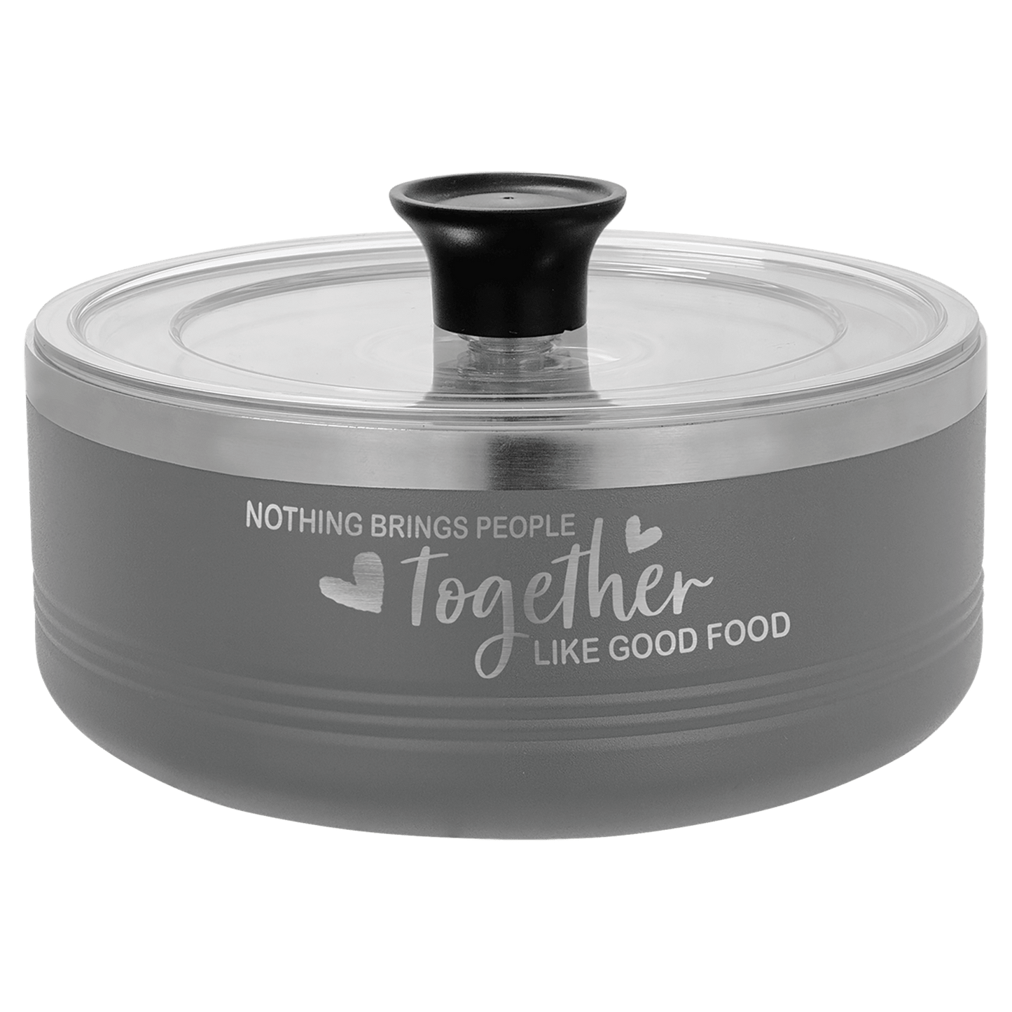 Polar Camel Gray 1 1/4 Quart Serving Bowl with Lid (Sold by Case of 6)