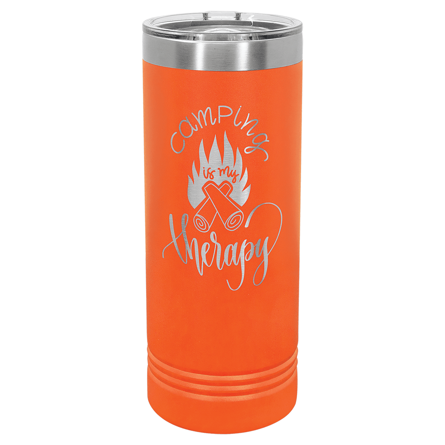 Polar Camel 22 oz. Orange Skinny Tumbler with Slider Lid (Sold by Case of 24)