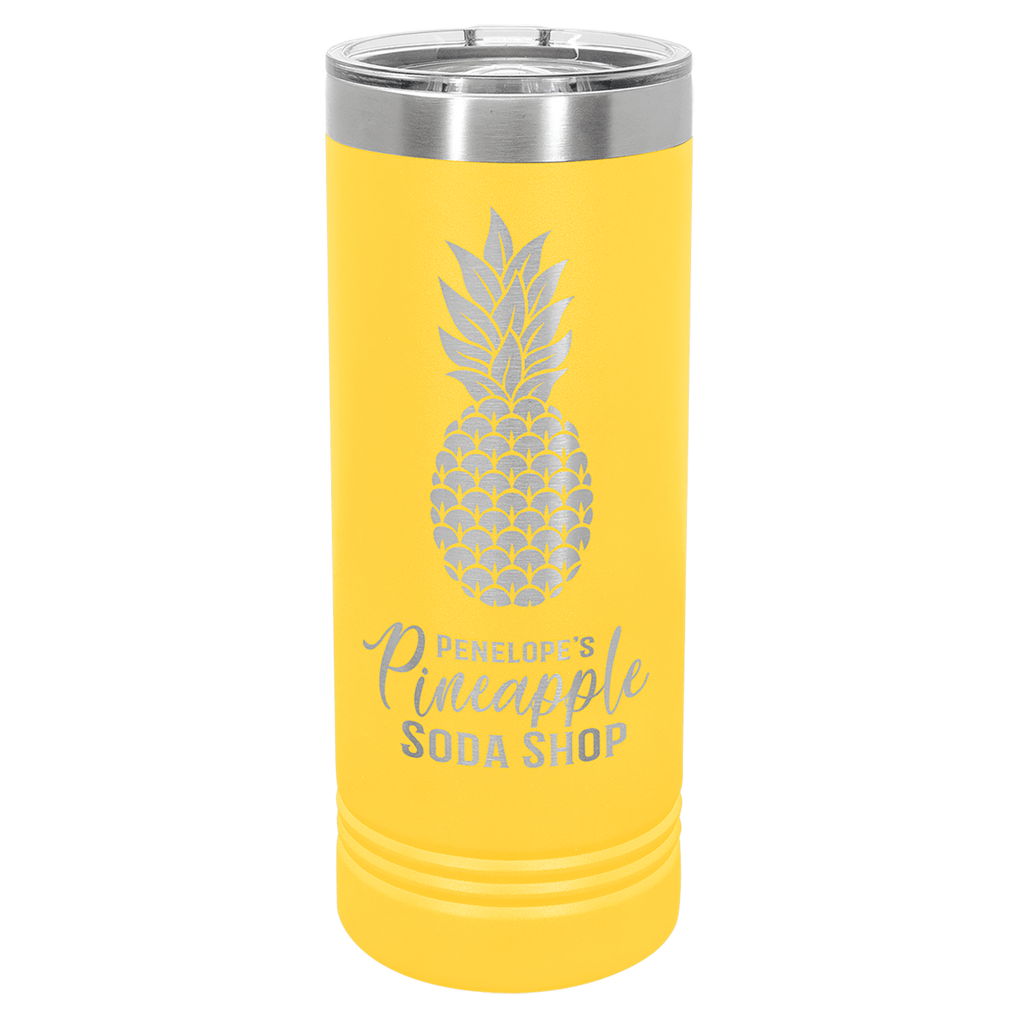 Polar Camel 22 oz. Yellow Skinny Tumbler with Slider Lid (Sold by Case of 24)