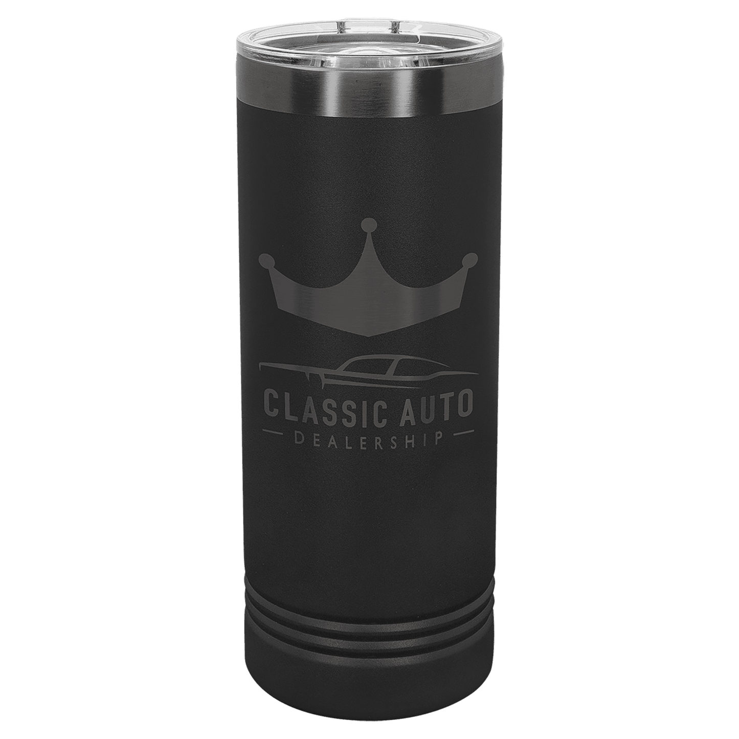 Polar Camel 22 oz. Black/Ghost Black ION-Plated Skinny Tumbler with Slider Lid (Sold by Case of 24)