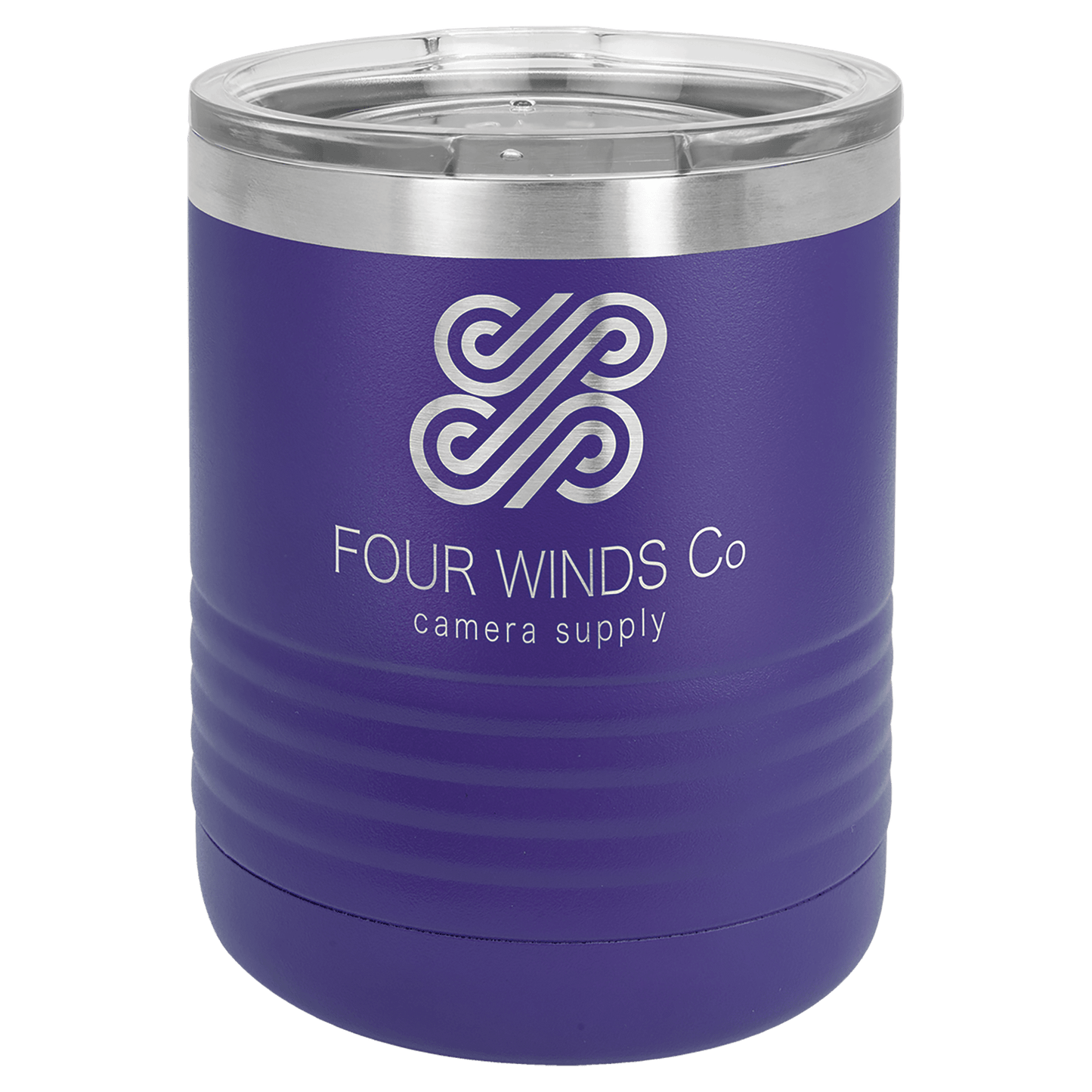Polar Camel 10 oz. Purple Vacuum Insulated Ringneck Tumbler with Clear Lid (Sold by Case of 24)