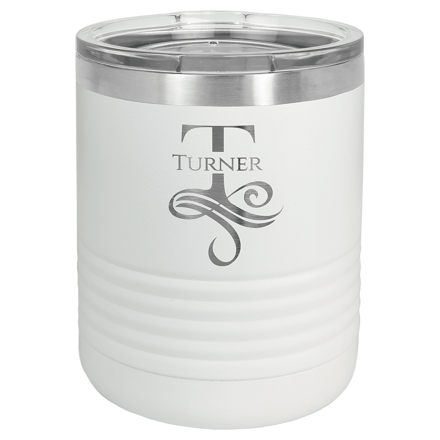 Polar Camel 10 oz. White Vacuum Insulated Ringneck Tumbler with Clear Lid (Sold by Case of 24)