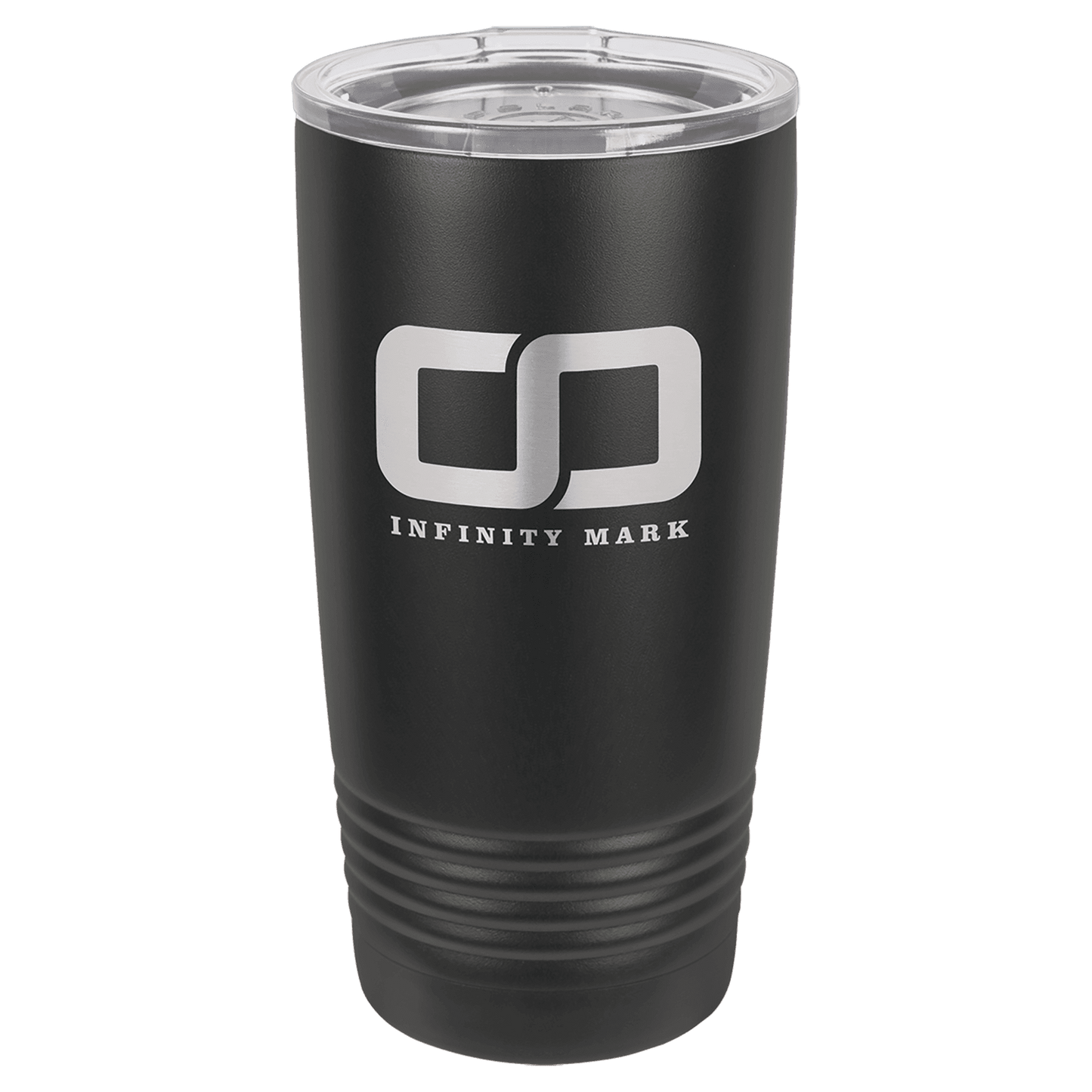 Polar Camel 20 oz. Black Vacuum Insulated Ringneck Tumbler with Clear Lid (Sold Individually - Limited Quantities)