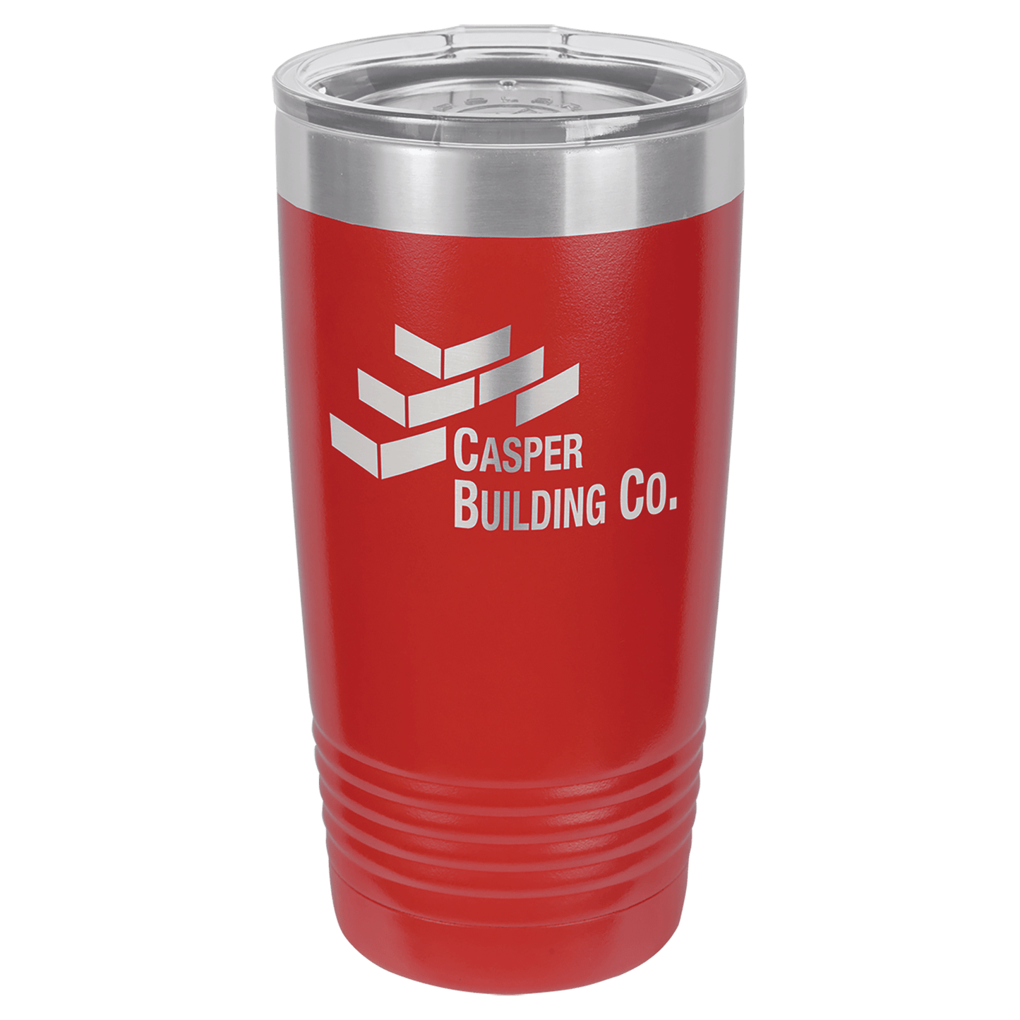 Polar Camel 20 oz. Red Vacuum Insulated Ringneck Tumbler with Clear Lid (Sold Individually - Limited Quantities)
