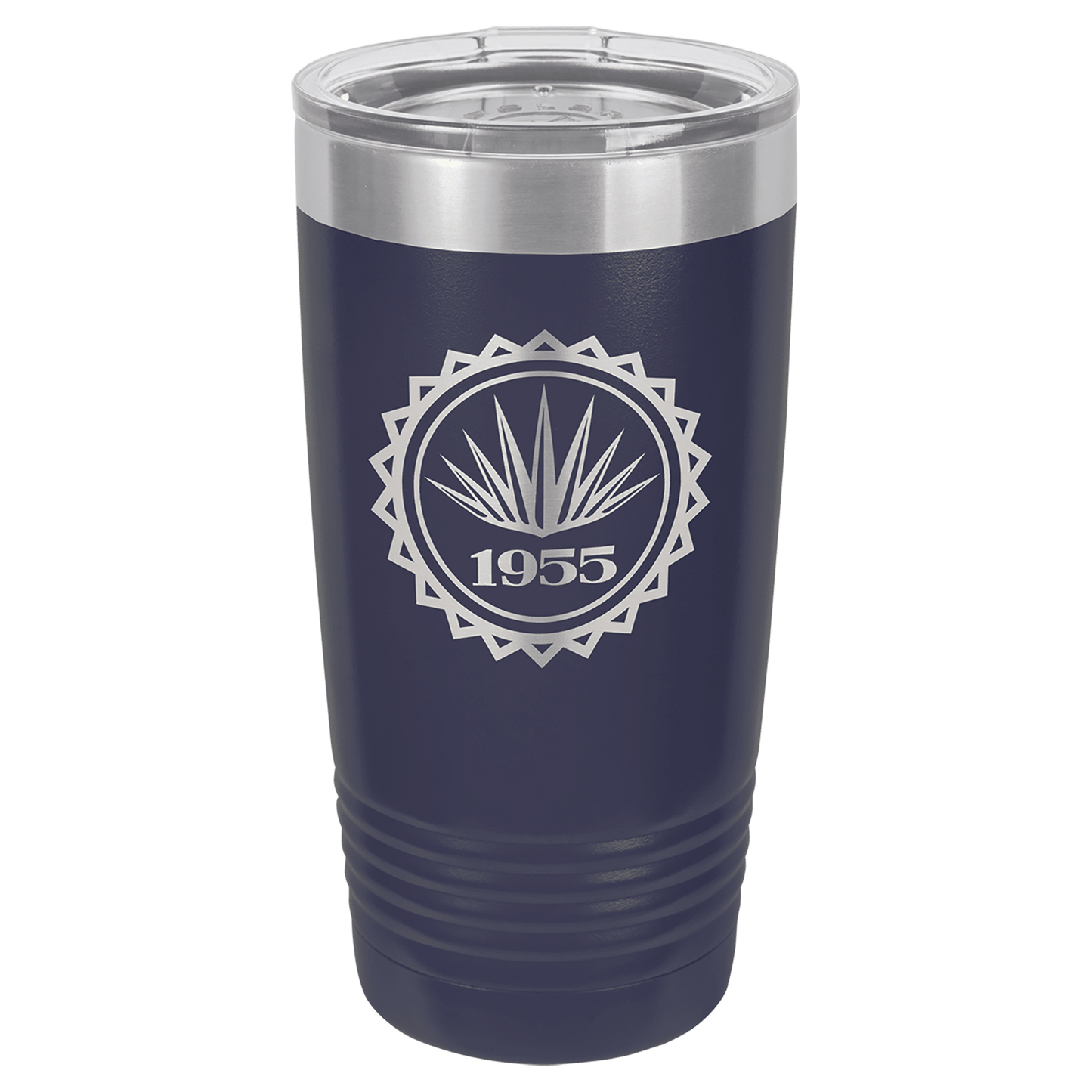 Polar Camel 20 oz. Navy Blue Vacuum Insulated Ringneck Tumbler with Clear Lid (Sold by Case of 24)
