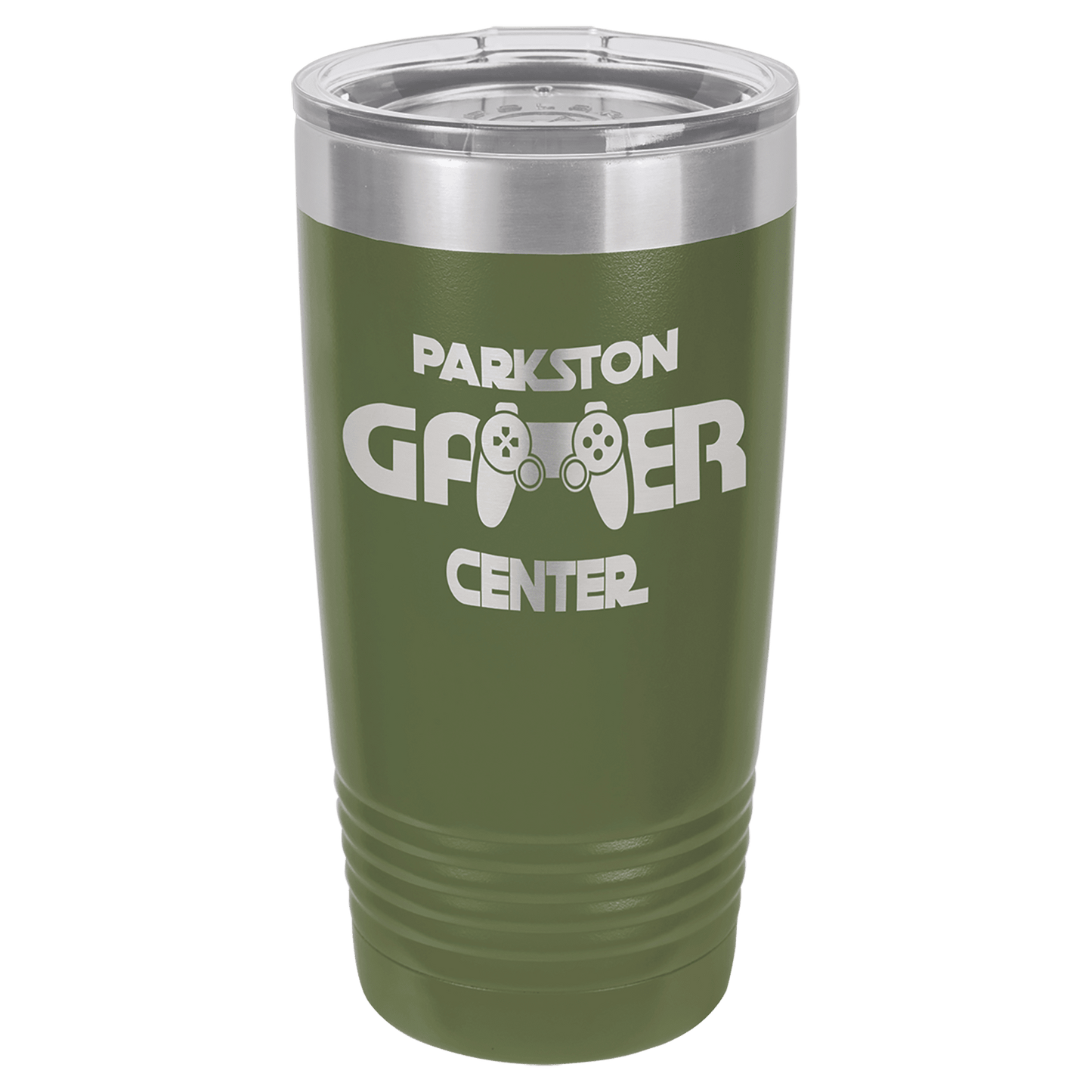 Polar Camel 20 oz. Olive Green Vacuum Insulated Ringneck Tumbler with Clear Lid (Sold by Case of 24)