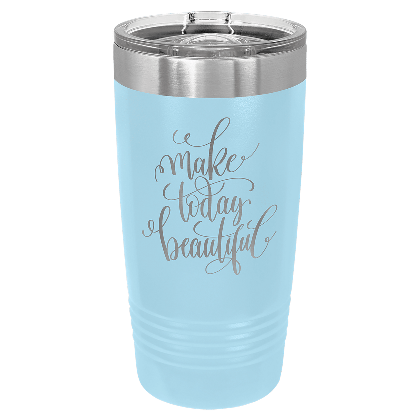 Polar Camel 20 oz. Light Blue Insulated Ringneck Tumbler with Slider Lid (Sold by Case of 24)