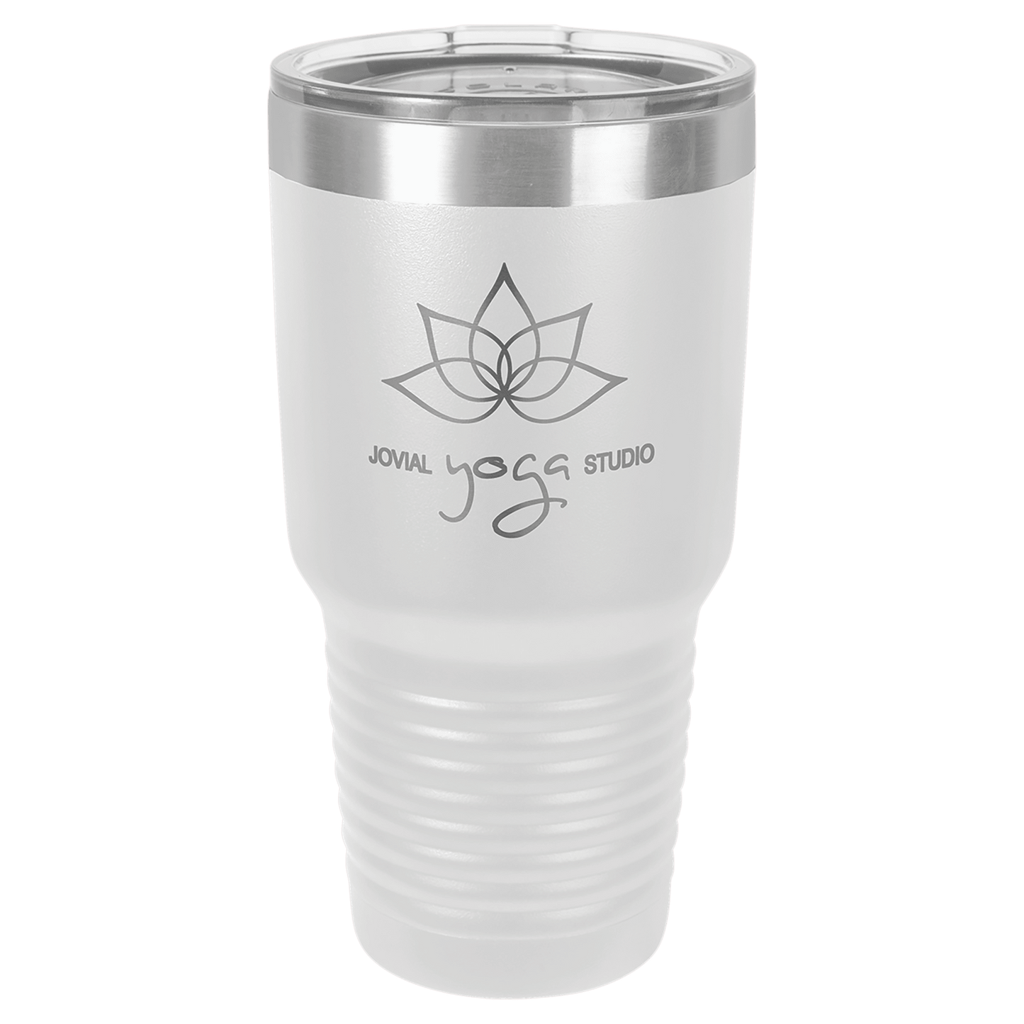 Polar Camel 30 oz. White Vacuum Insulated Ringneck Tumbler with Clear Lid (Sold by Case of 24)