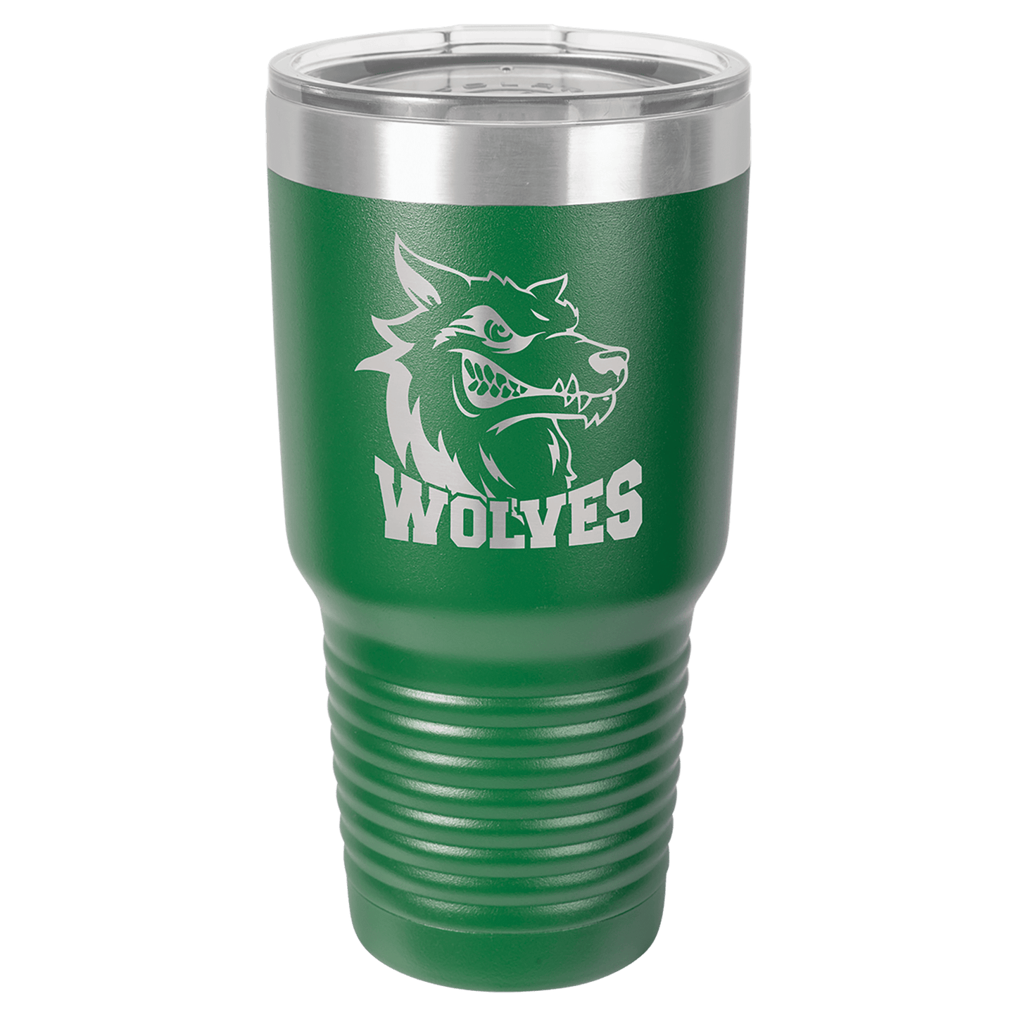 Polar Camel 30 oz. Green Vacuum Insulated Ringneck Tumbler with Clear Lid (Sold by Case of 24)