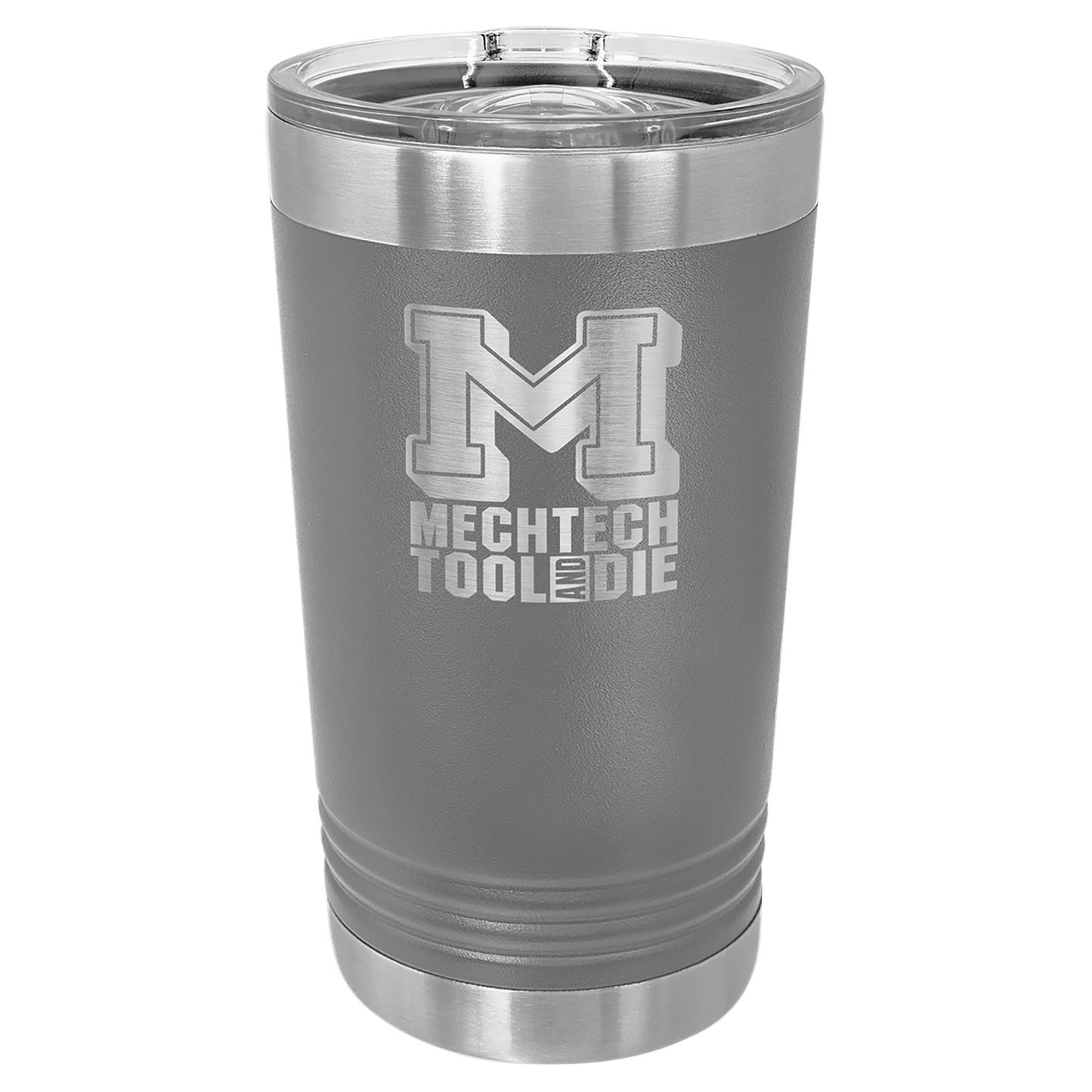 Polar Camel Dark Gray 16 oz. Pint with Slider Lid (Sold by Case of 24)